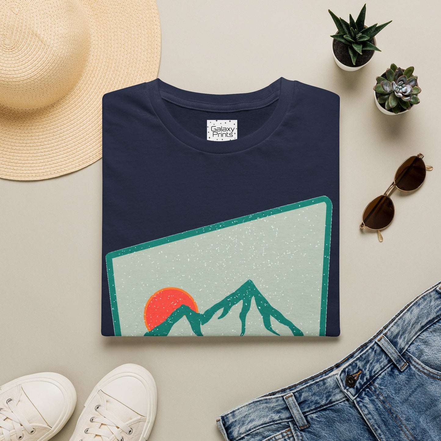 Beech Mountain NC Let it Snow T-Shirt — Retro Mountain Sunrise Snow Tee