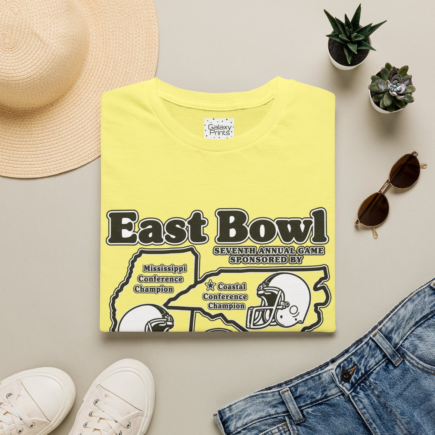 1986 East Bowl Vintage Football T-Shirt — Retro Game Day Tee (East Bowl, Lees McRae)