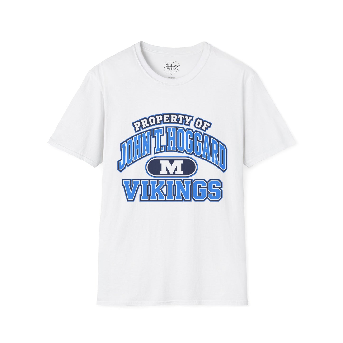 Property of JTH Vikings T‑Shirt M — Viking in Power Circle back - Hoggard School Spirit Tee