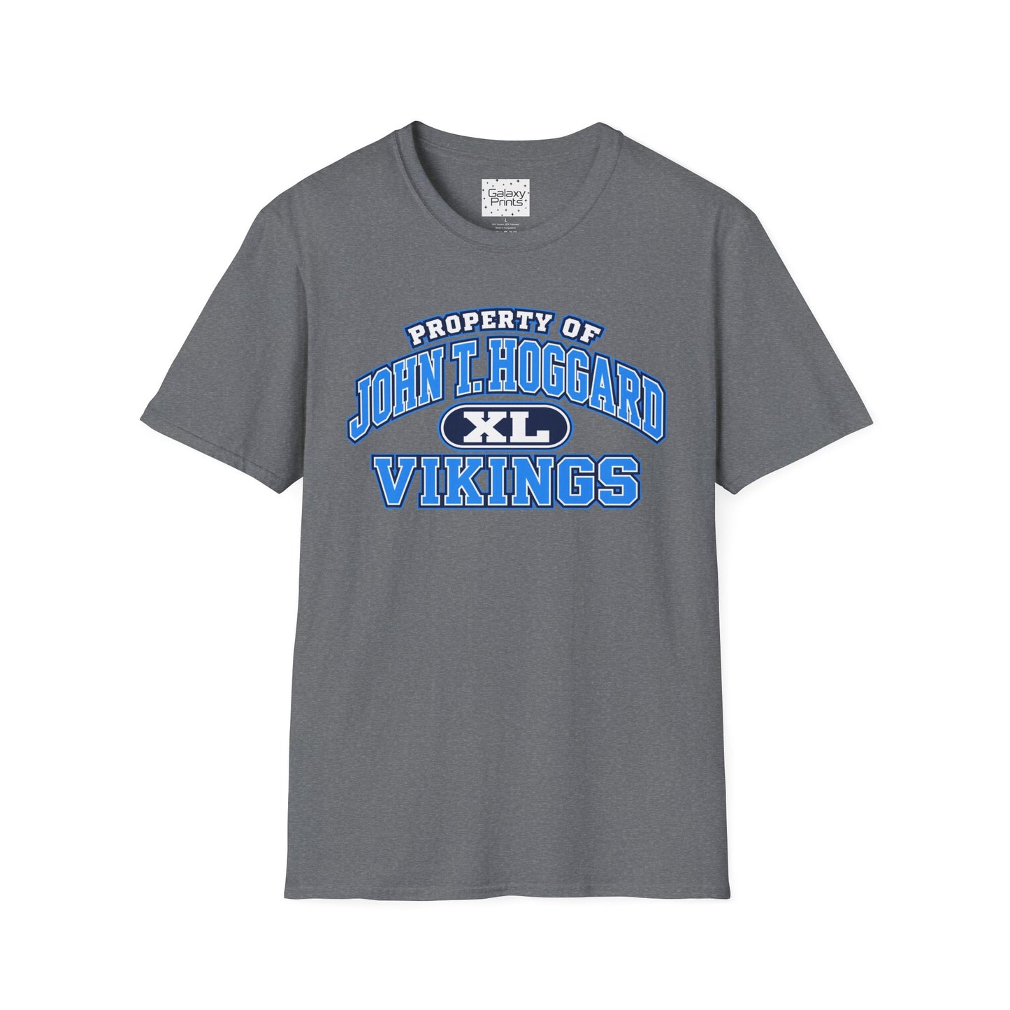 Property of JTH Vikings T‑Shirt XL — Viking in Power Circle back - Hoggard School Spirit Tee