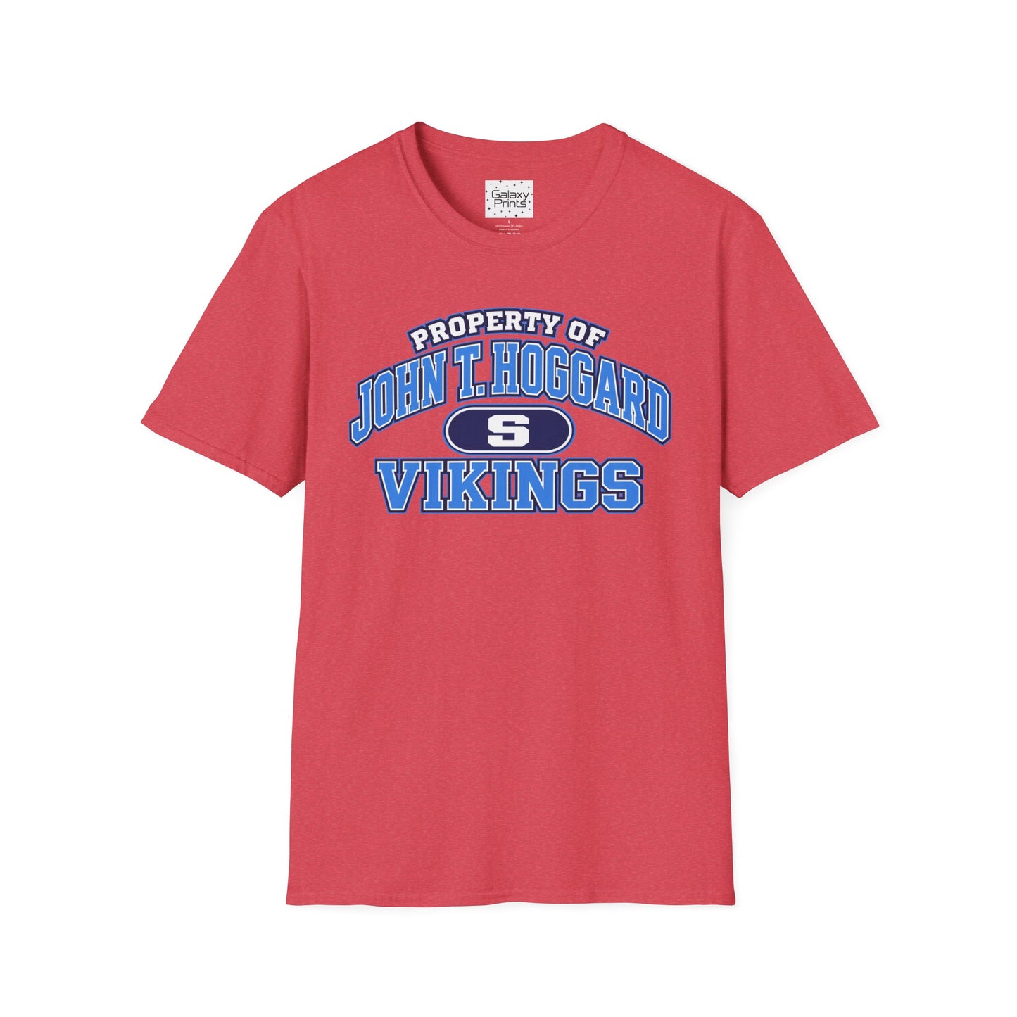Property of JTH Vikings T‑Shirt S — Viking in Power Circle back - Hoggard School Spirit Tee