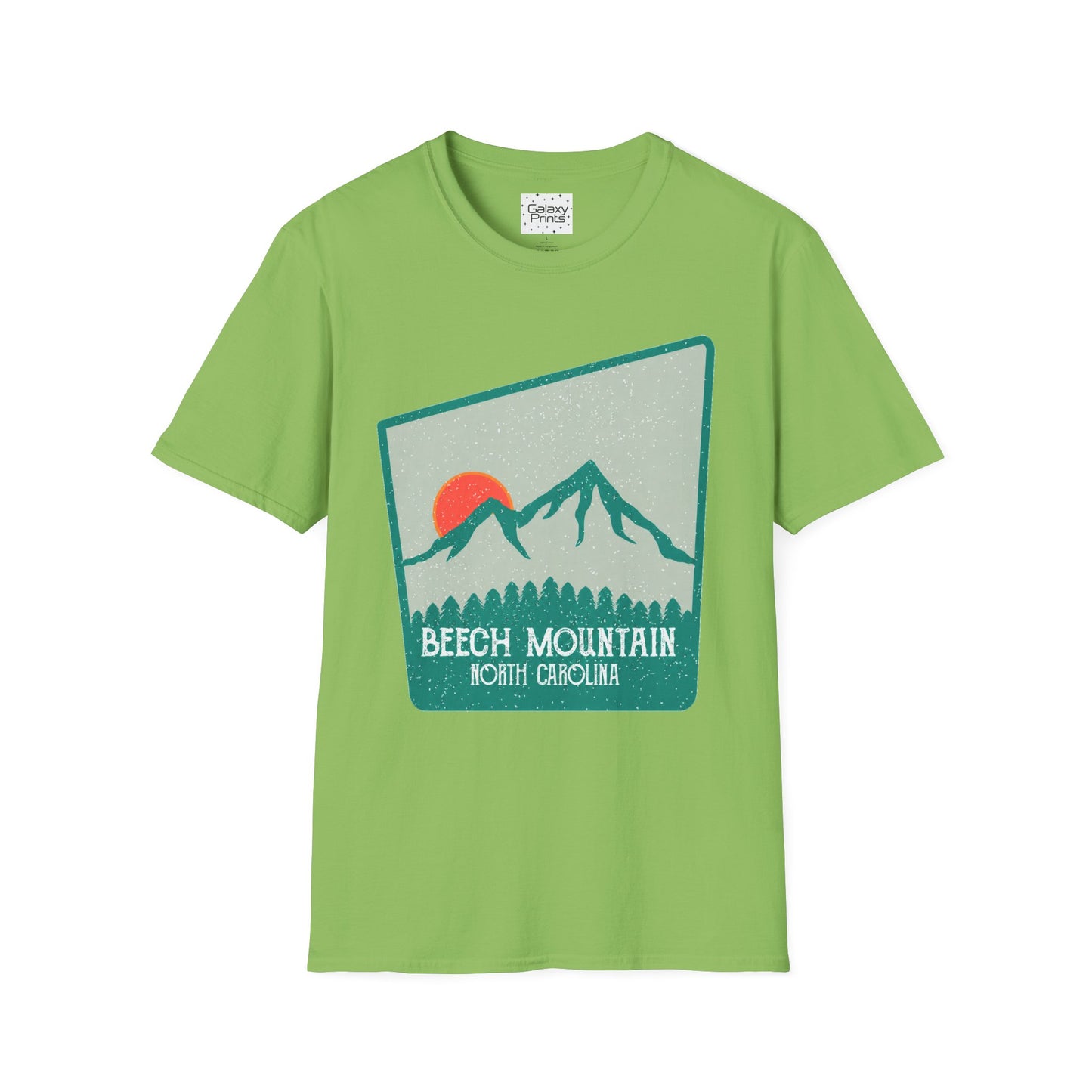 Beech Mountain NC Let it Snow T-Shirt — Retro Mountain Sunrise Snow Tee