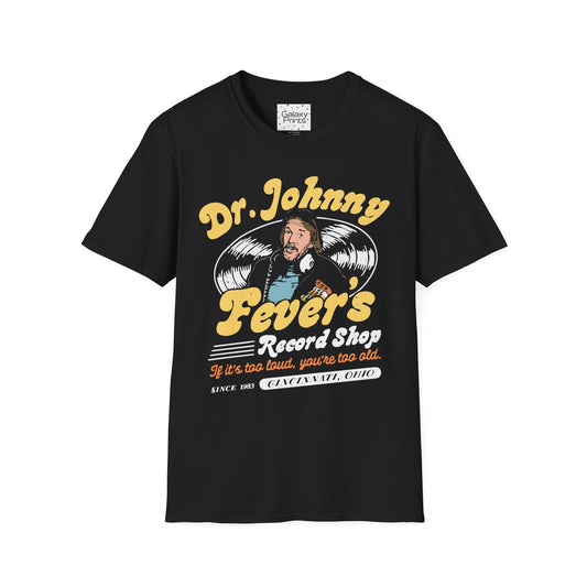 Unisex T-Shirt - POP Culture - 'From the HIT TV Show WKRP in Cincinnati - Dr. Johnny Fever's Record Shop'