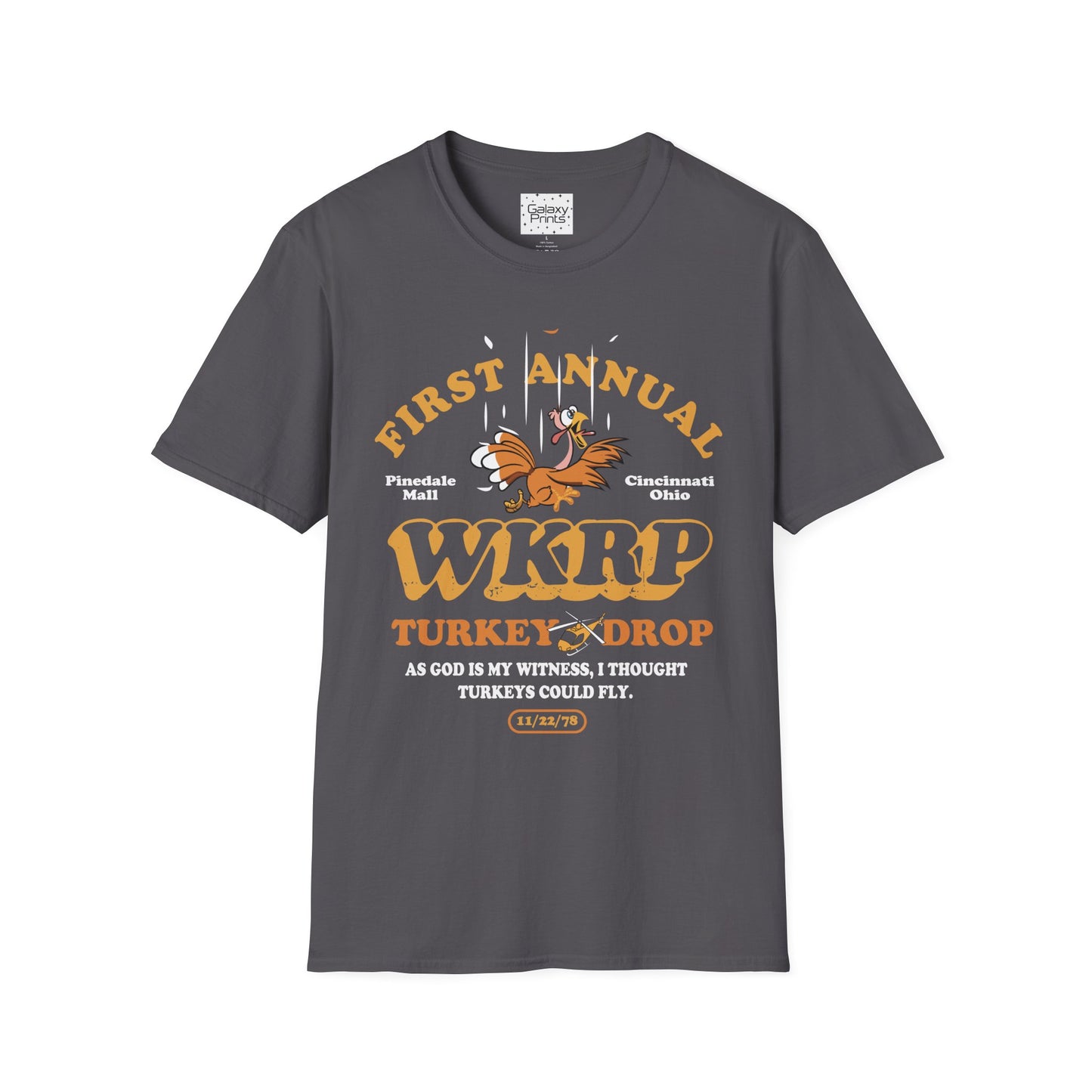 Unisex T-Shirt - POP Culture - 'From the HIT TV Show WKRP in Cincinnati - 1st Annual Turkey Drop'