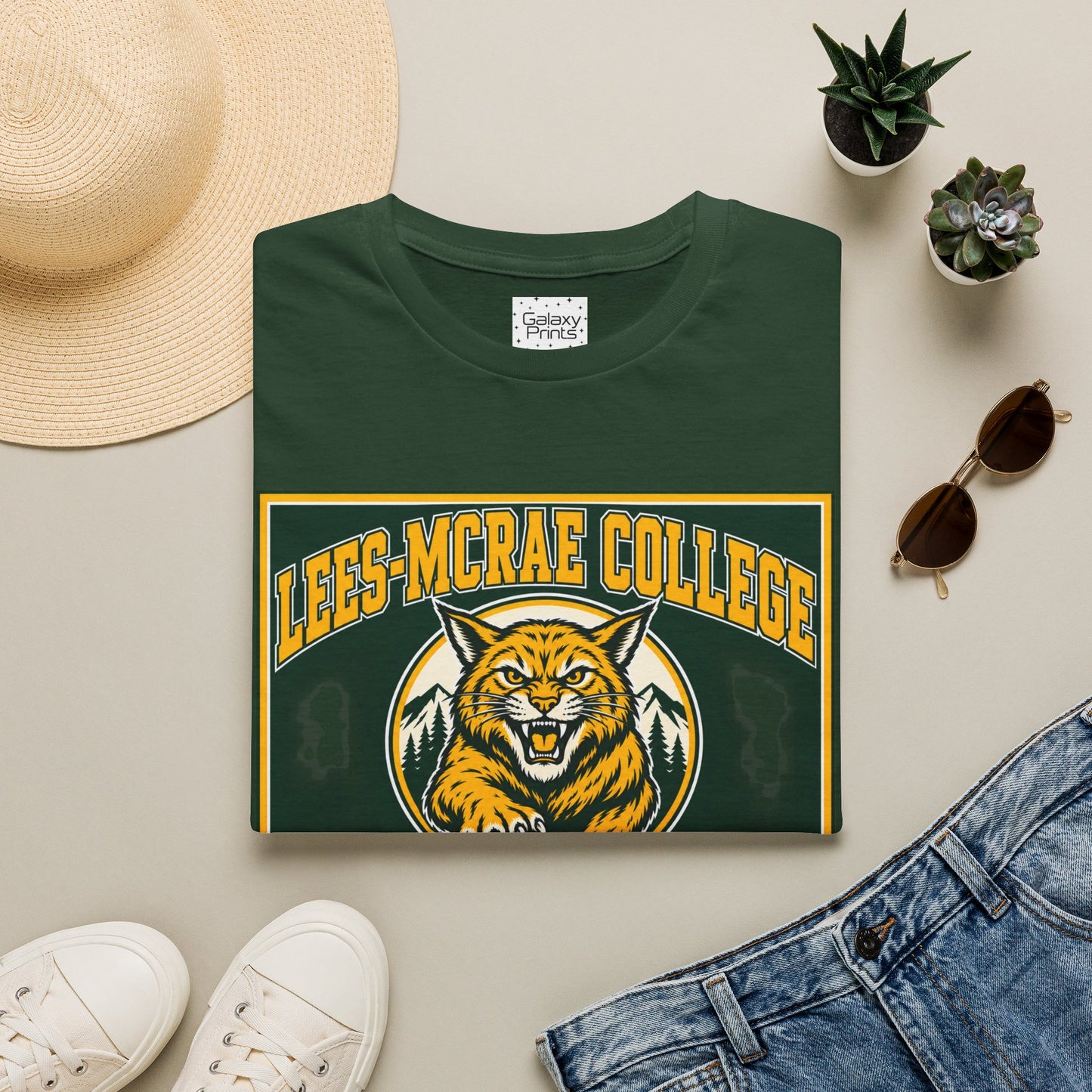 Lees-McRae College Bobcats Vintage Football T-Shirt — Retro Wily Bobcat