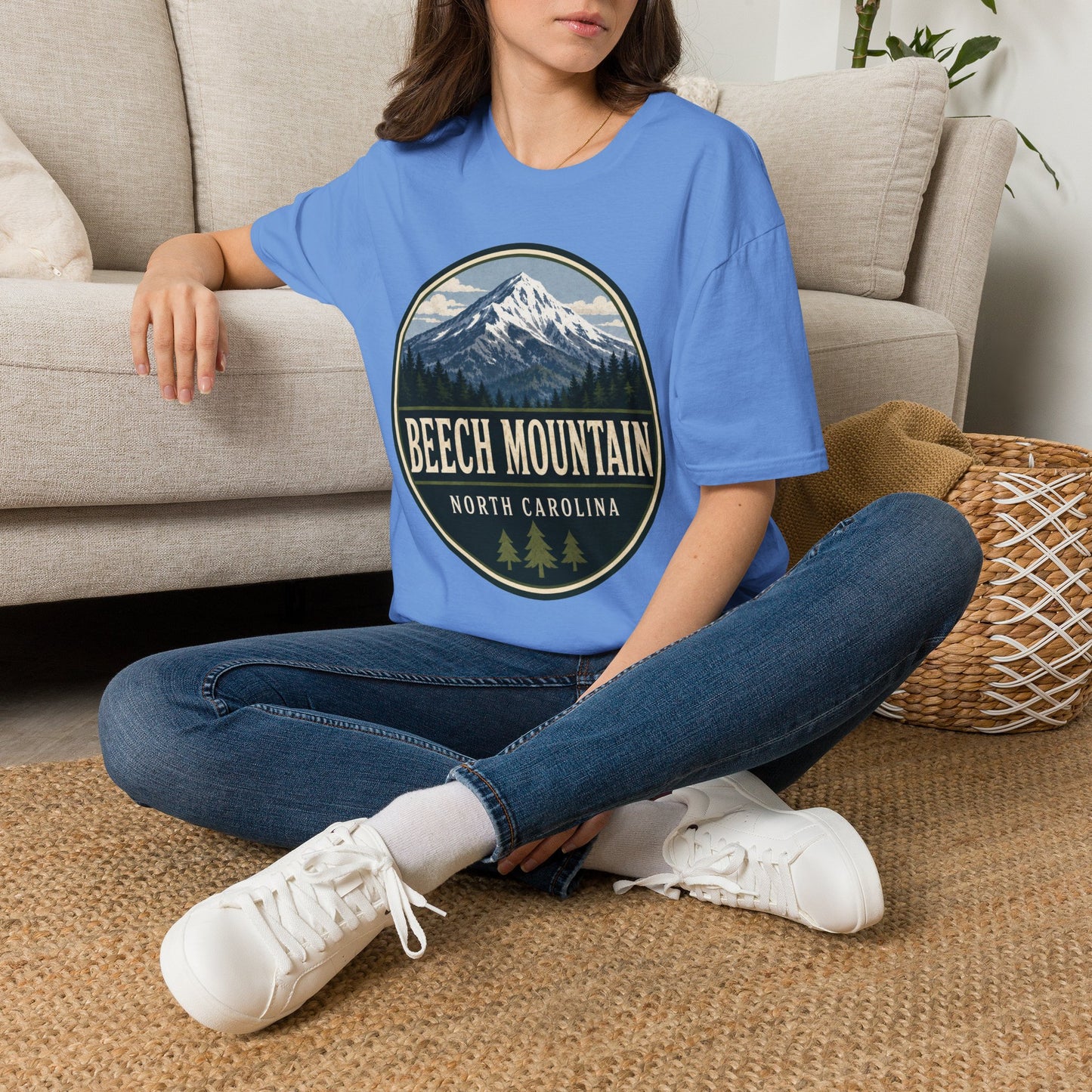 Mountain Graphic T-Shirt — “Beech Mountain, North Carolina” Vintage Outdoor Tee