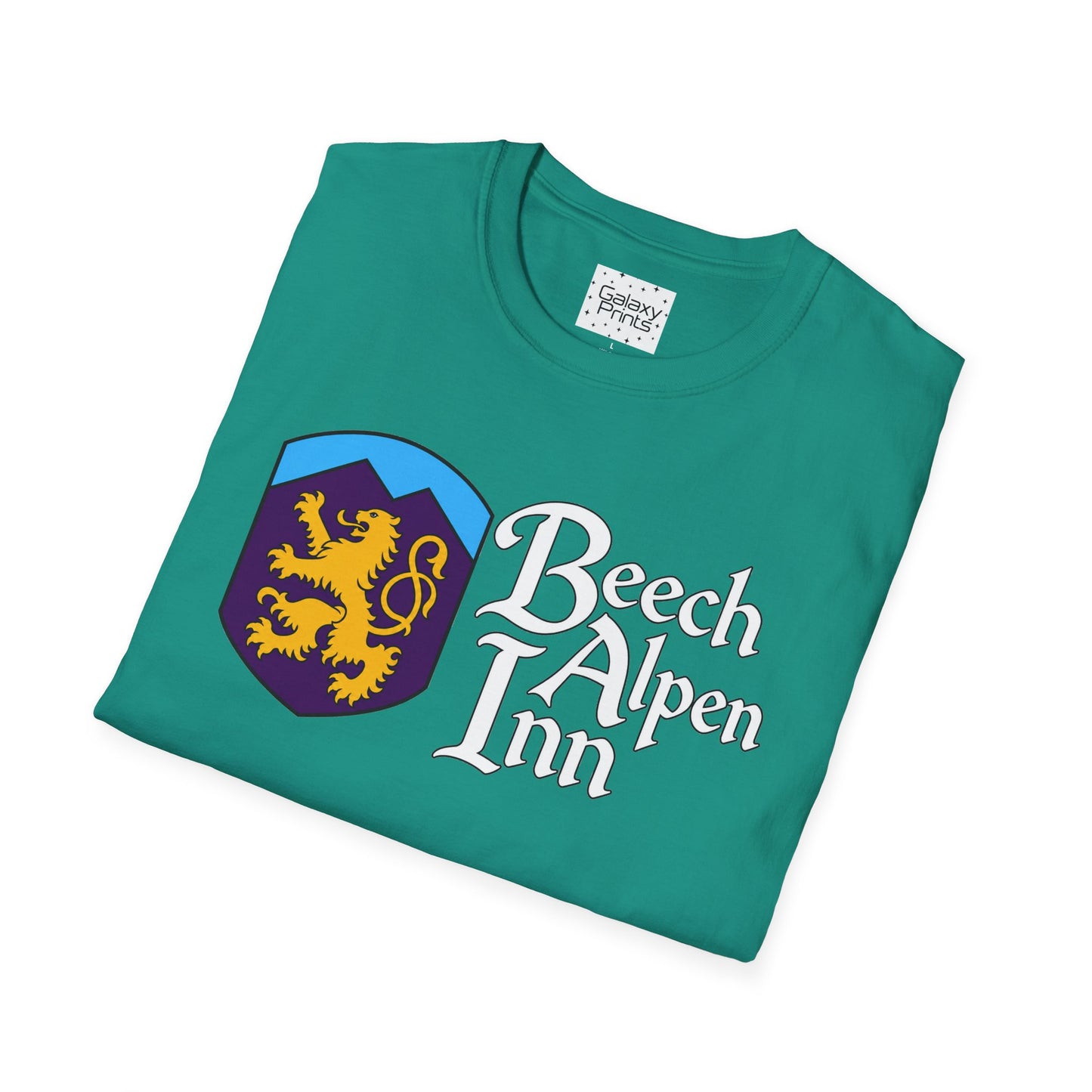 Beech Alpen Inn Crest Tee - (vintage heraldic logo) T-Shirt - Beech Mtn, NC