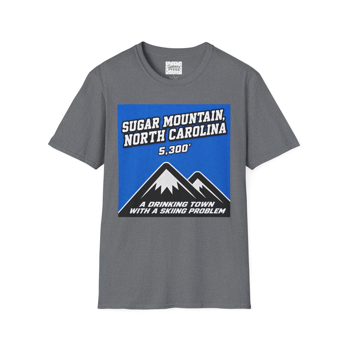 Sugar Mountain North Carolina T-Shirt – 5,300' Drinking Town with Skiing Problem - Graphic Tee