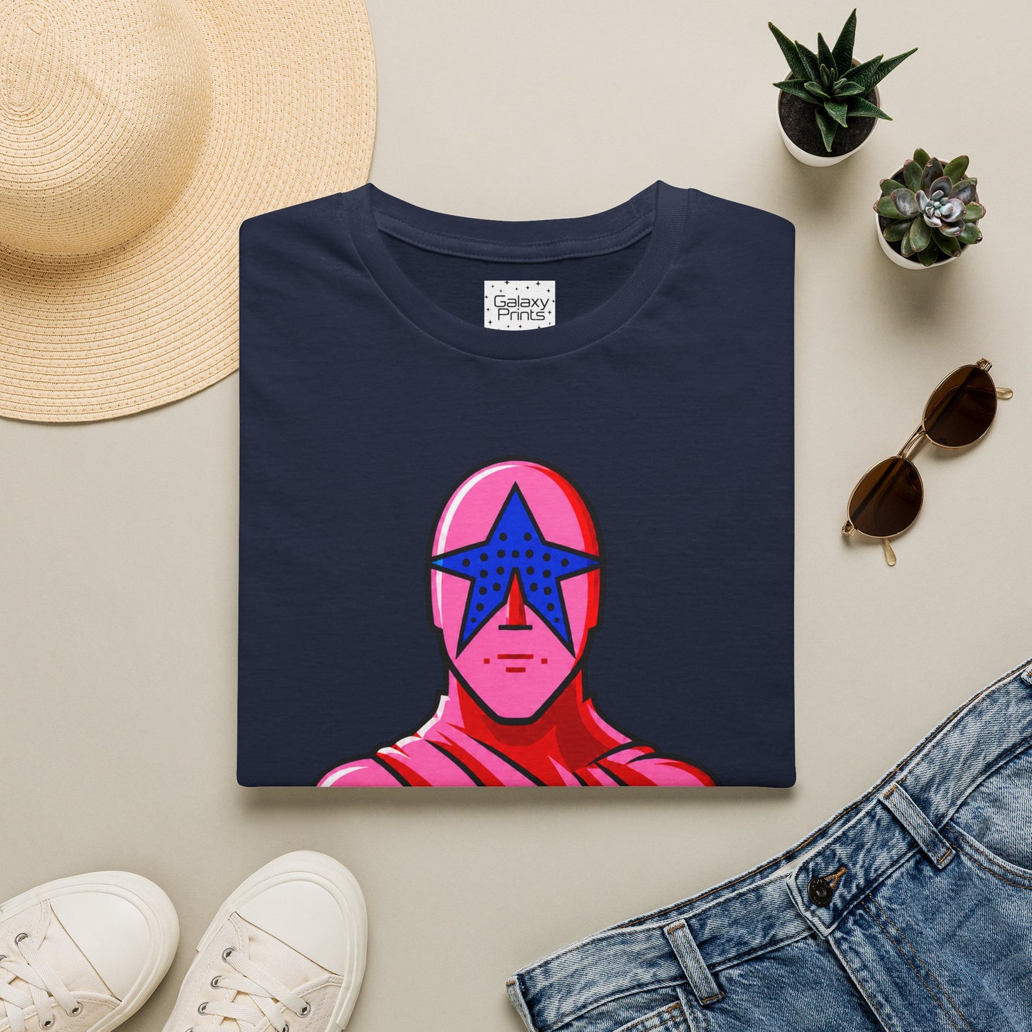 STAR MAN Nin Wrestling video game "NOW" and "THEN" T-Shirt — Retro Pop Hero Graphic Tee - Nin Wrestler STAR MAN video game - Current Culture