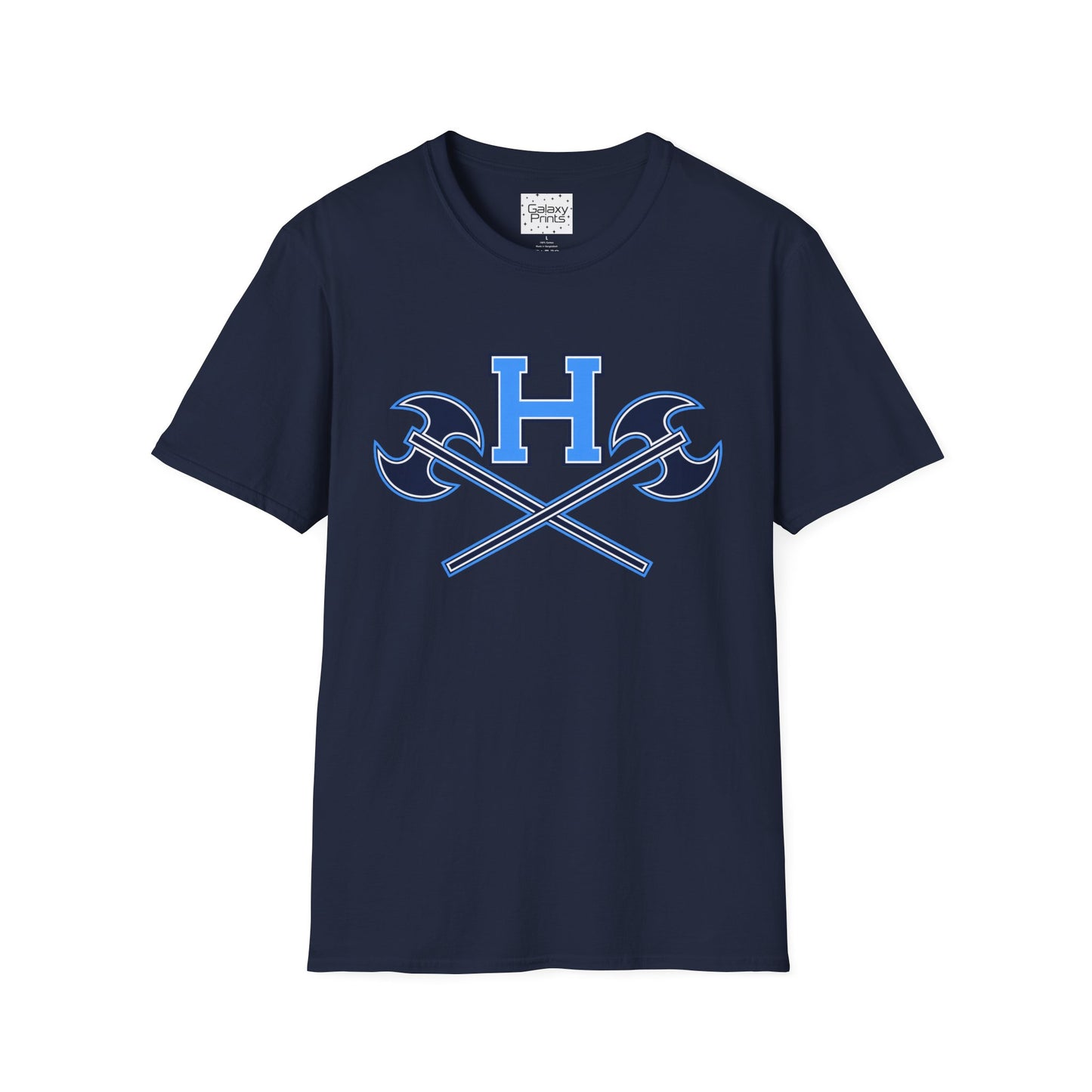 Hoggard - H w/ Axes T-Shirt – Blue 'H' with Crossed Battle Axes Graphic Spirit Tee