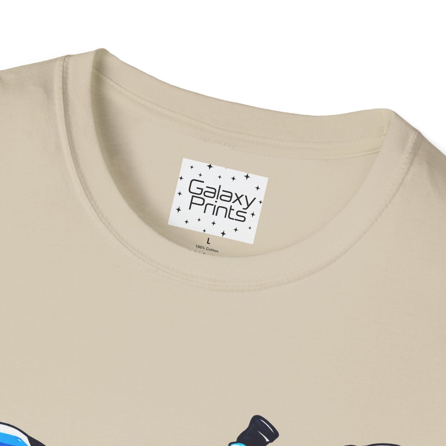 Skydiver Graphic T-Shirt — Blue Freefall Parachute Design