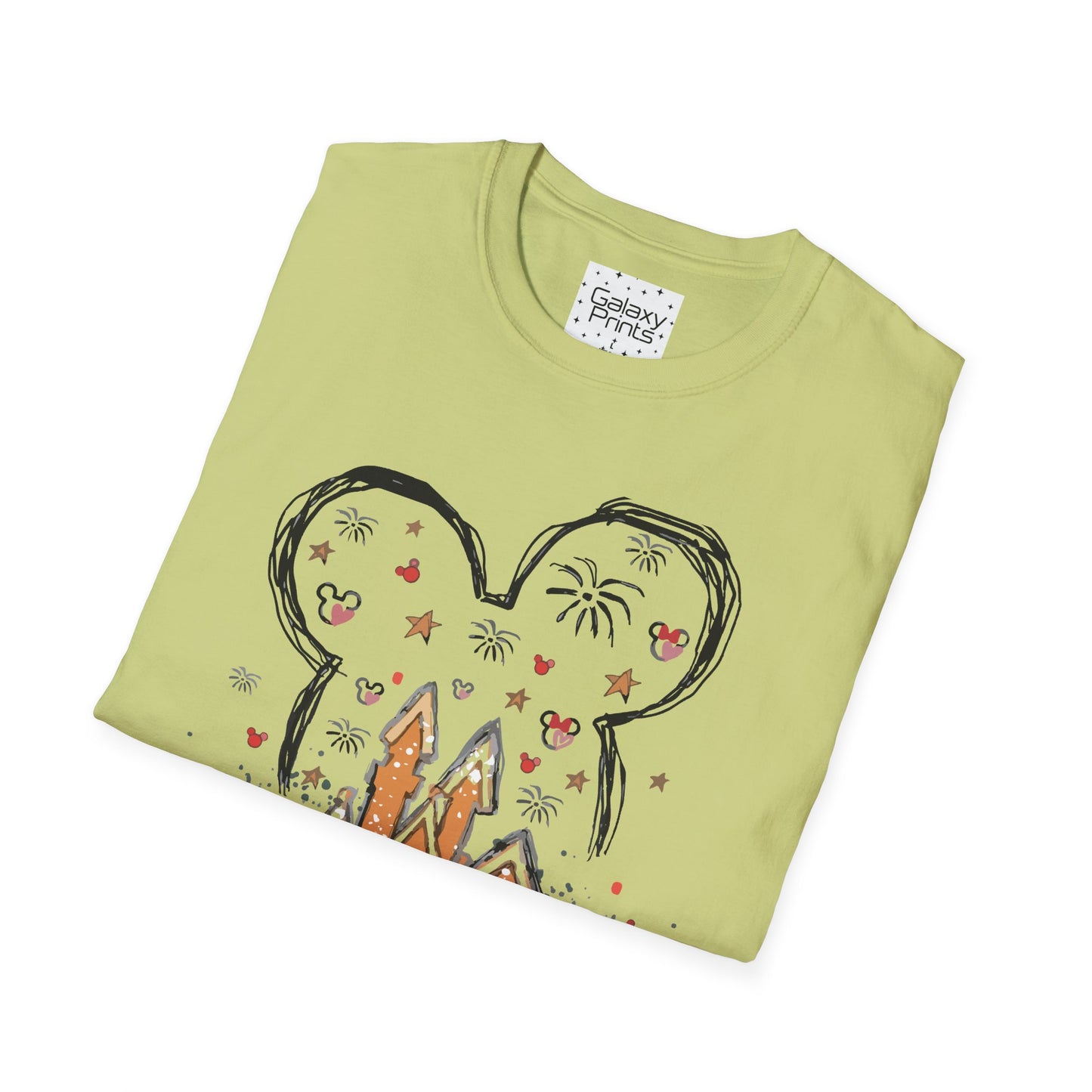 Unisex T-Shirt - DISNEY Inspired - 'Gingerbread Princess Castle with Fireworks'