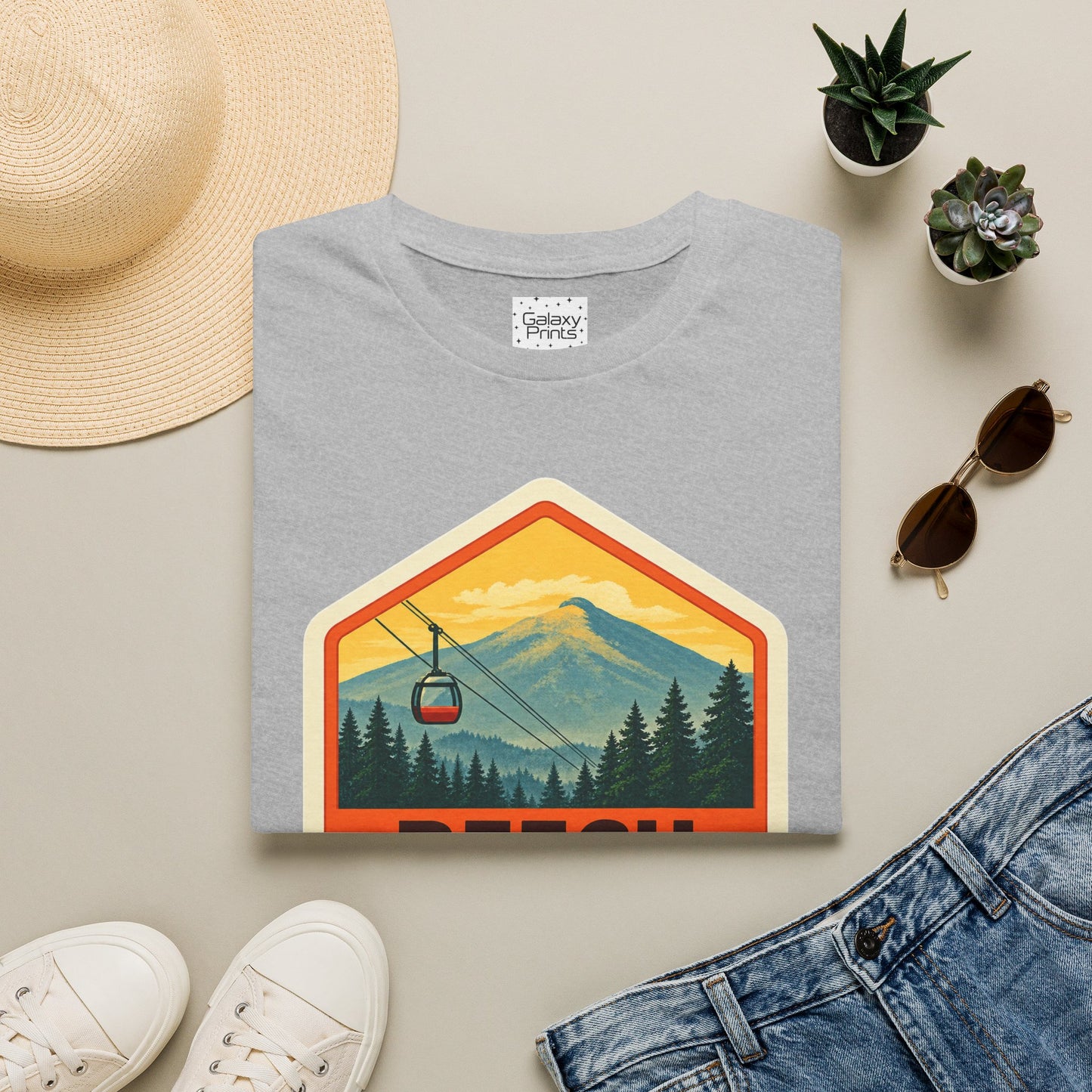 Beech Mountain NC Graphic T-Shirt Diamond — Mountain Ski Lift Vintage look