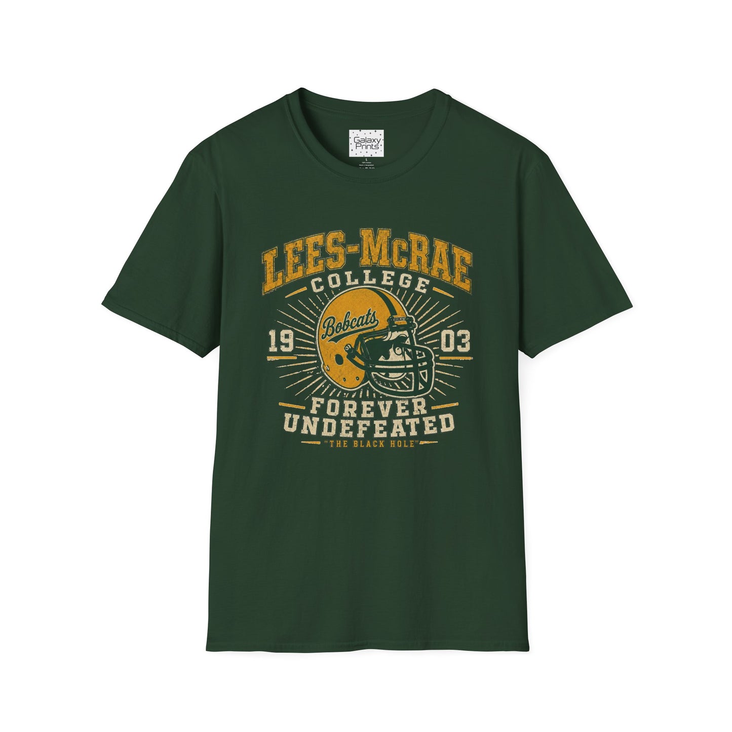 Lees-McRae College Bobcats Vintage Football T-Shirt — Forever Undefeated - The Black Hole