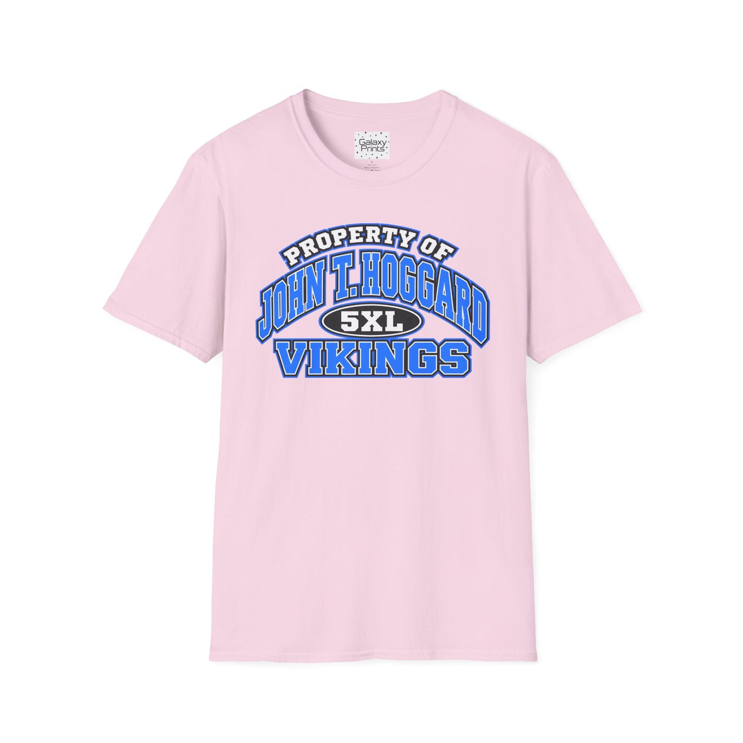 Property of JTH Vikings T‑Shirt 5XL — Viking in Power Circle back - Hoggard School Spirit Tee