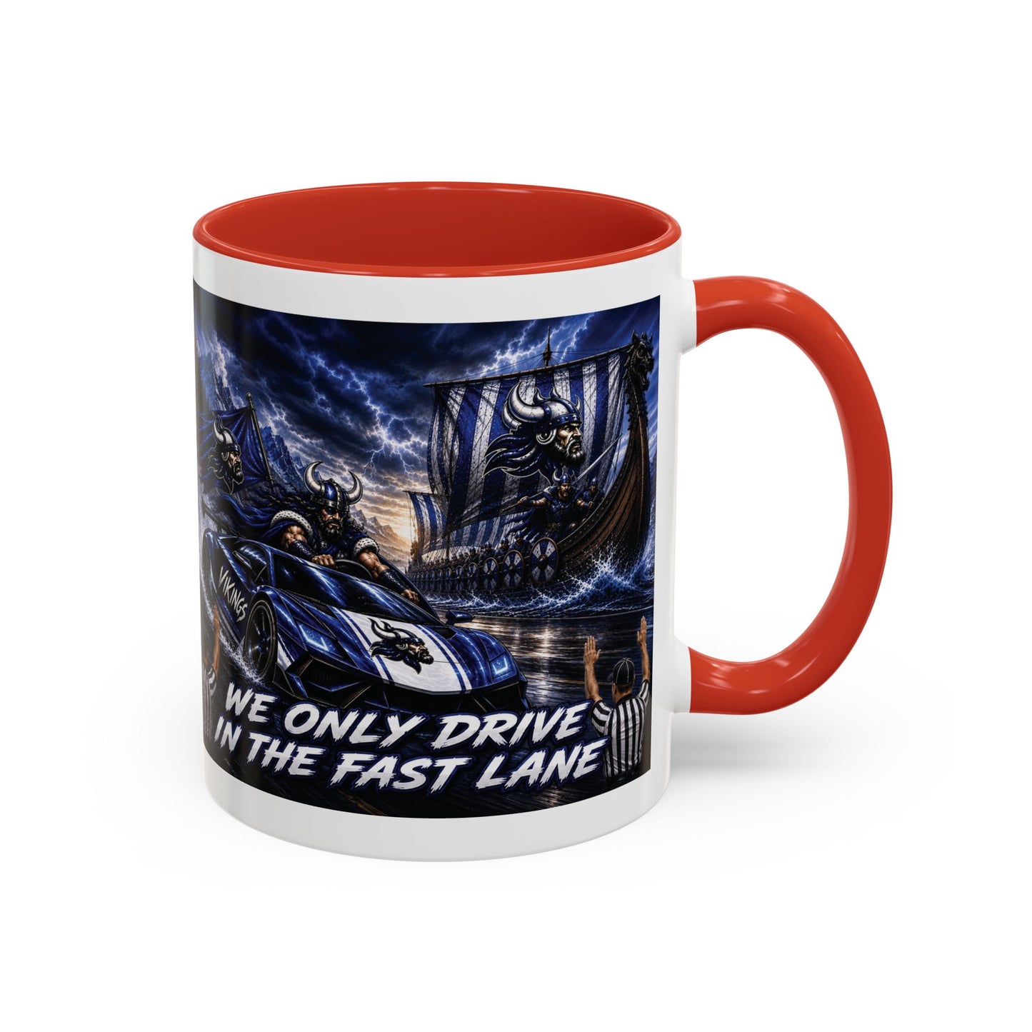 Hoggard Vikings Stylish Accent Coffee Mug  "Race to another Ship" and "Dive in the fast lane"- Perfect for Daily Brew & Gifts