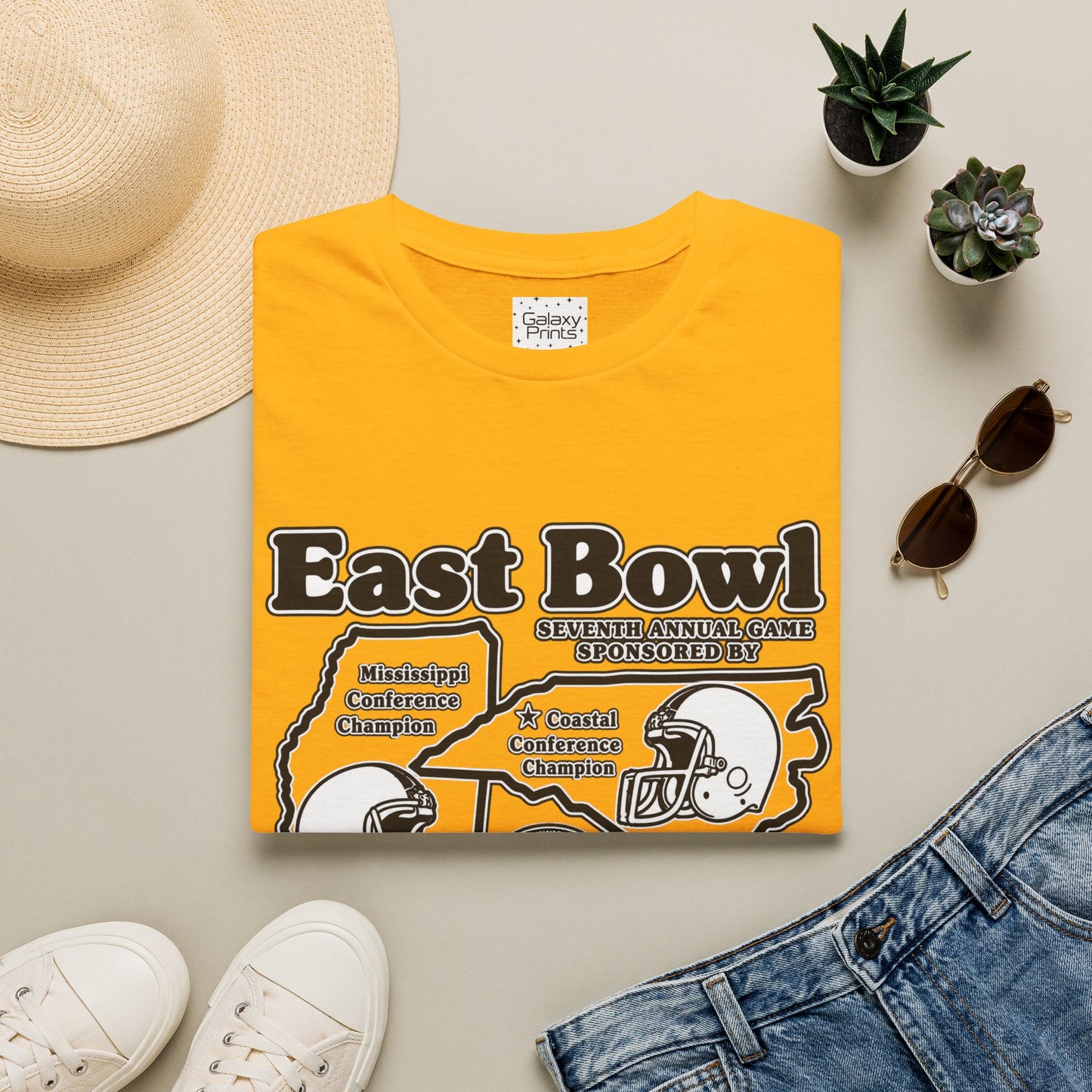 1986 East Bowl Vintage Football T-Shirt — Retro Game Day Tee (East Bowl, Lees McRae)