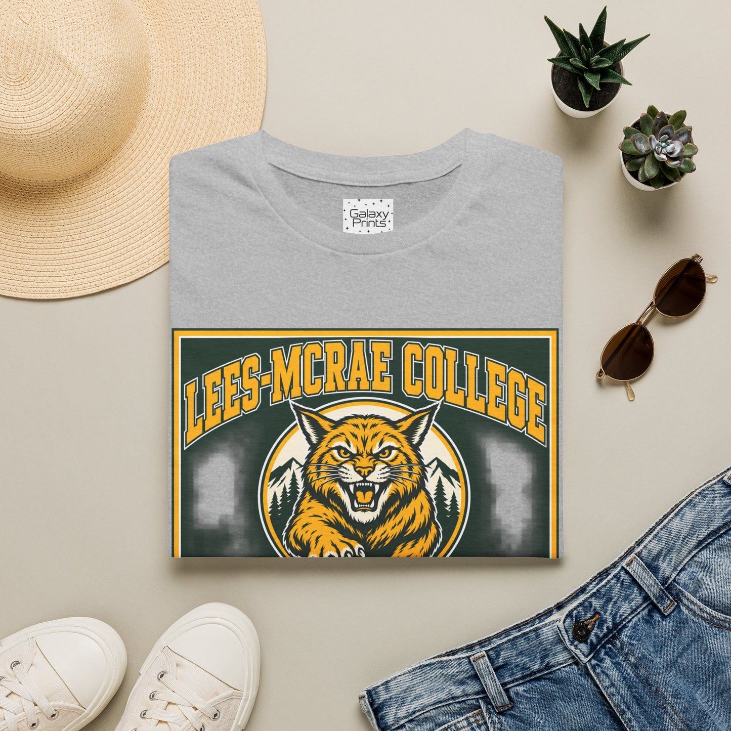 Lees-McRae College Bobcats Vintage Football T-Shirt — Retro Wily Bobcat