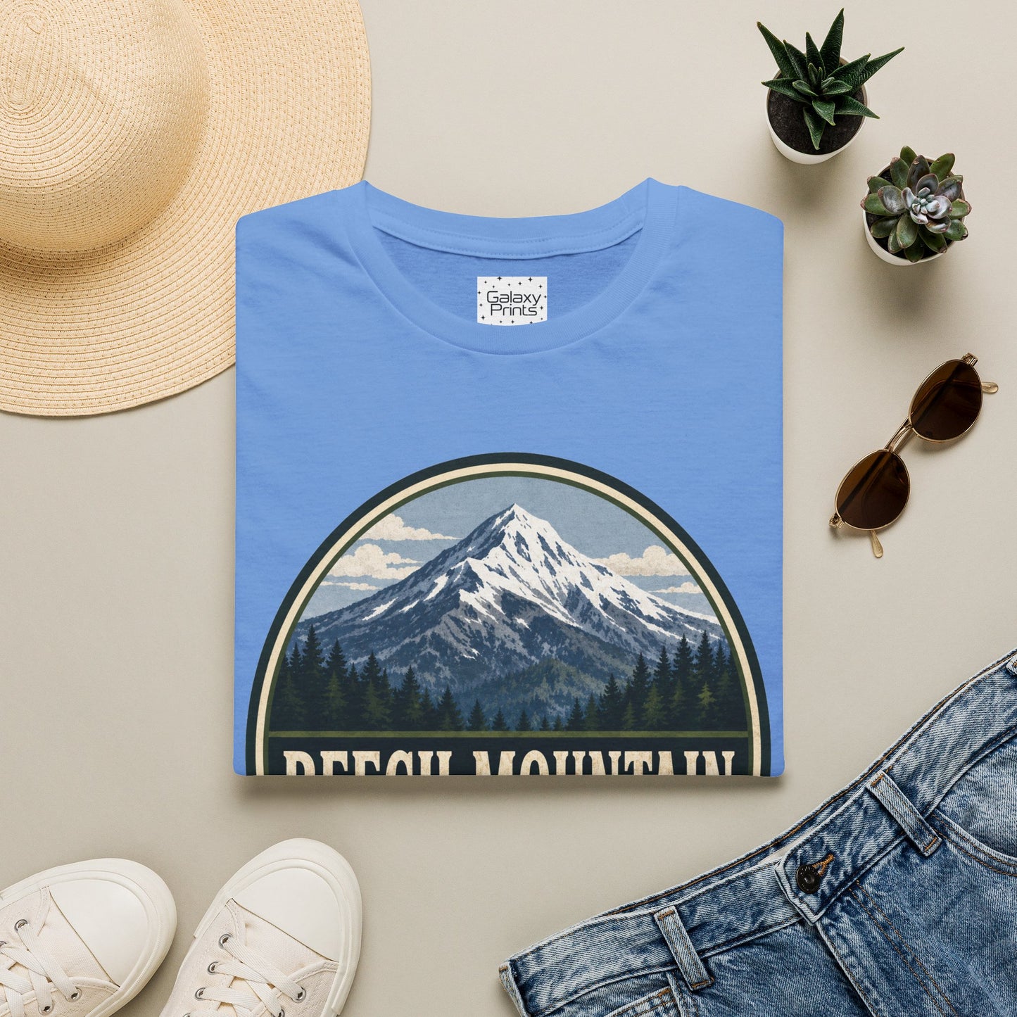Mountain Graphic T-Shirt — “Beech Mountain, North Carolina” Vintage Outdoor Tee