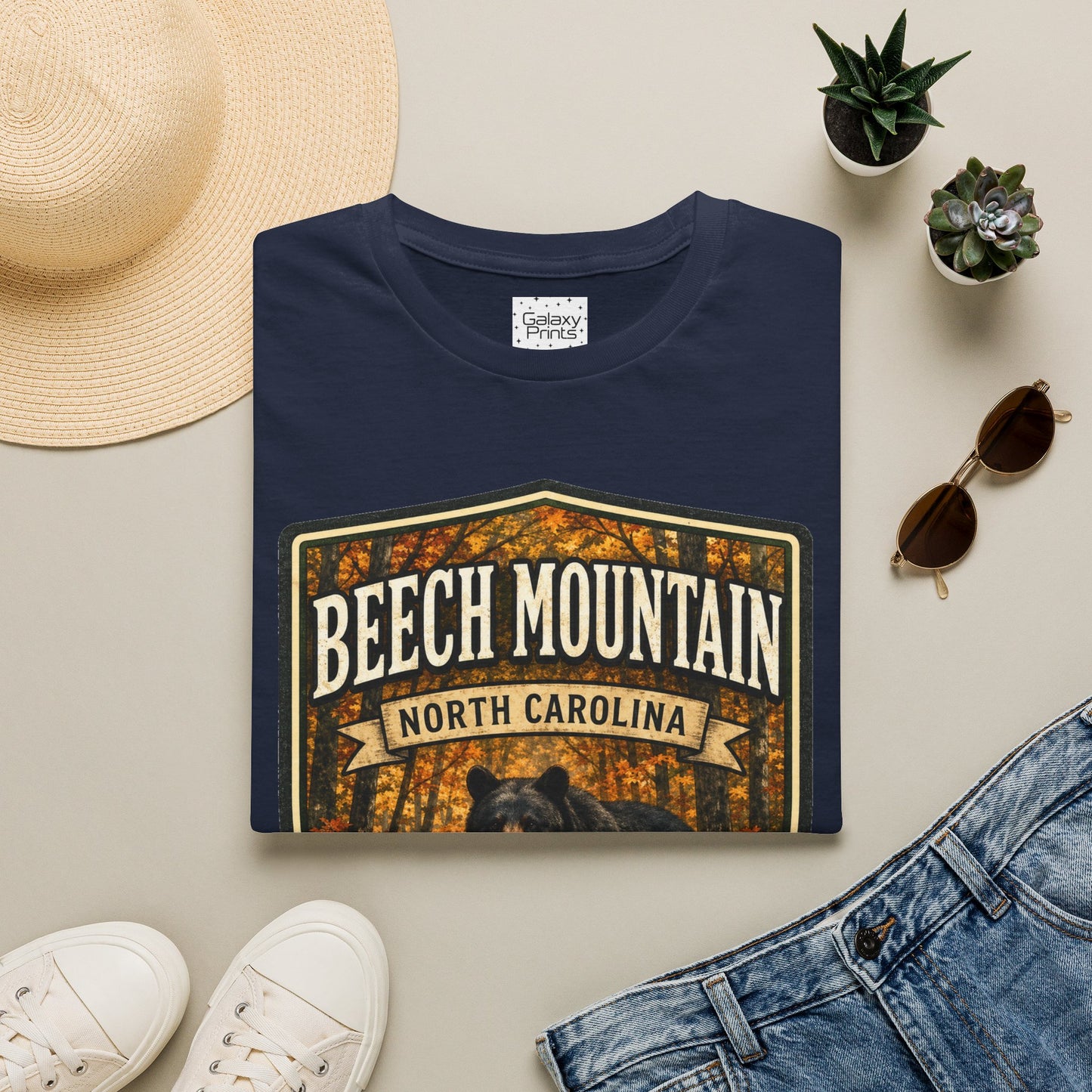 Beech Mountain North Carolina T-Shirt — Rustic Bear Mountain Graphic Tee