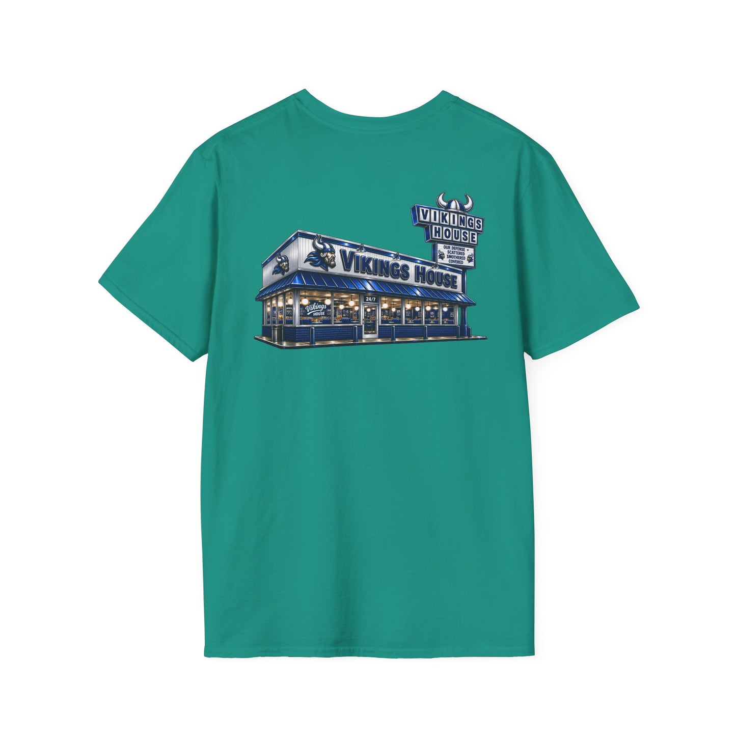 Vikings House - Getting Served — Hoggard School Spirit Tee - Scattered Smothered Covered