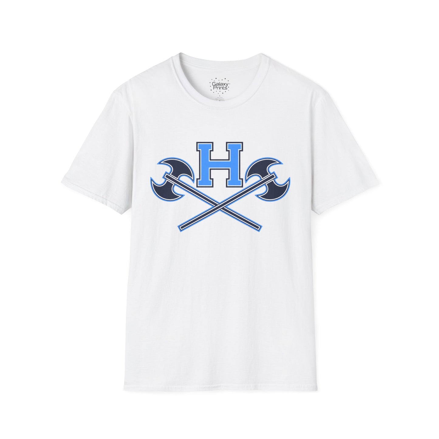 Hoggard - H w/ Axes T-Shirt – Blue 'H' with Crossed Battle Axes Graphic Spirit Tee