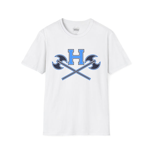 Hoggard - H w/ Axes T-Shirt – Blue 'H' with Crossed Battle Axes Graphic Spirit Tee