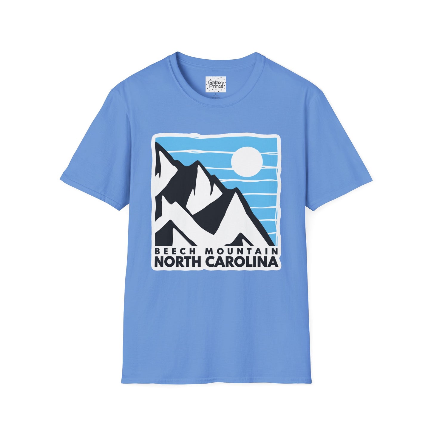 Beach Mountain North Carolina T-Shirt — Retro Mountain Range Sun Graphic Tee