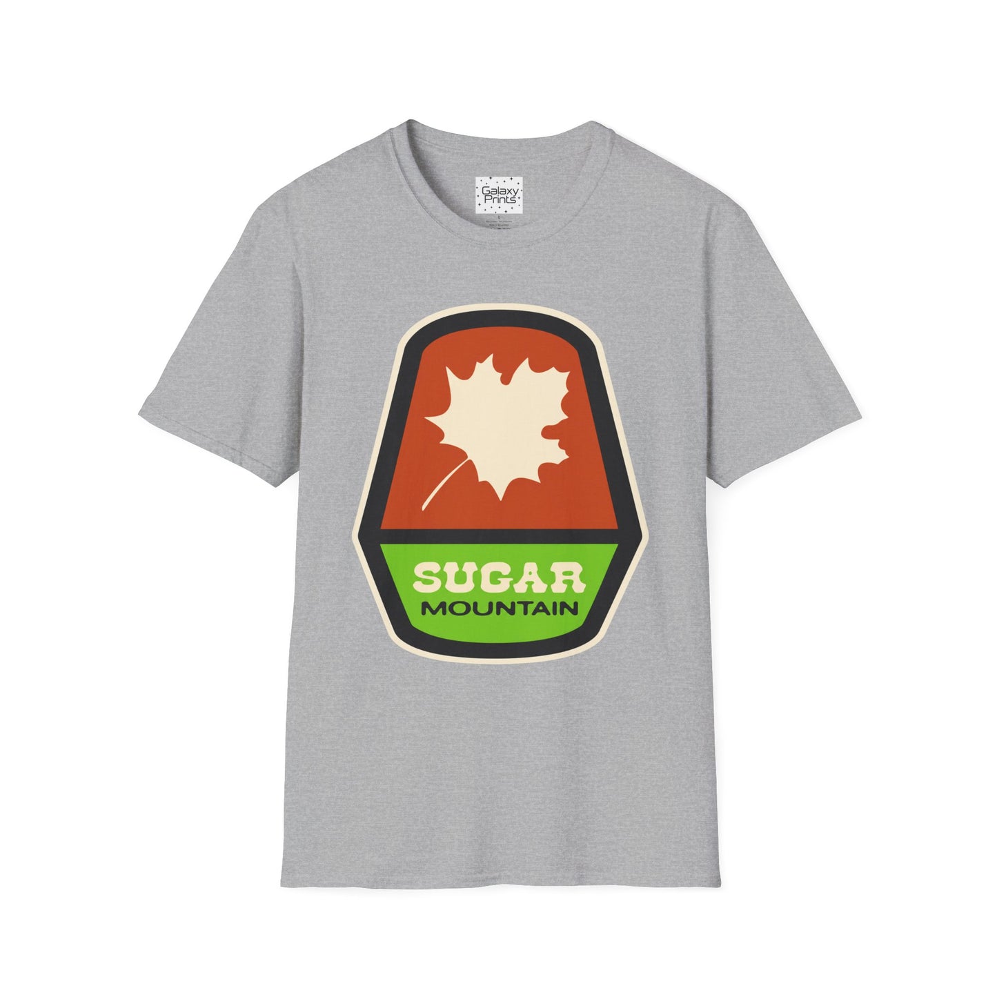 Sugar Mountain Ski Maple Leaf T-Shirt - Retro Throw Back to the 80's