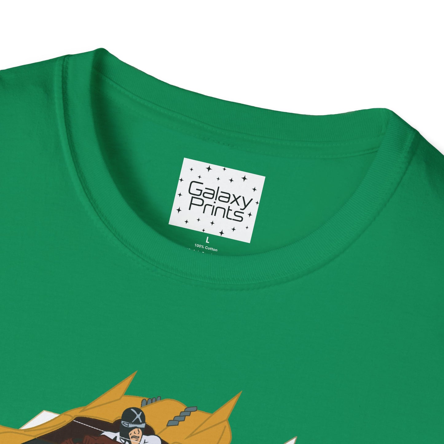 Unisex T-Shirt - POP Culture - 'The MACH 5 and Racer X from the Cartoon SPEED RACER - Go Speed Racer, Go Speed Racer, Go Speed Racer, Goooo'