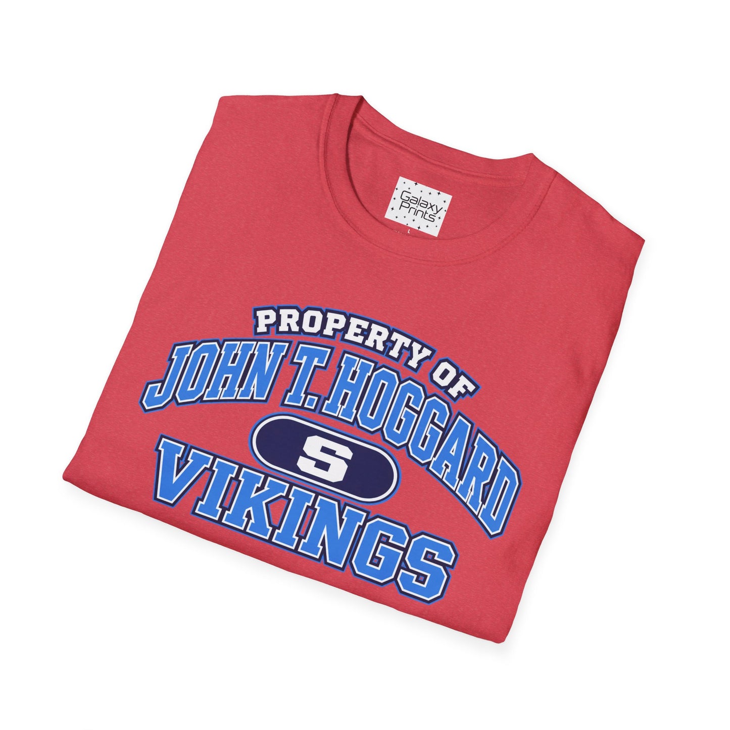 Property of JTH Vikings T‑Shirt S — Viking in Power Circle back - Hoggard School Spirit Tee