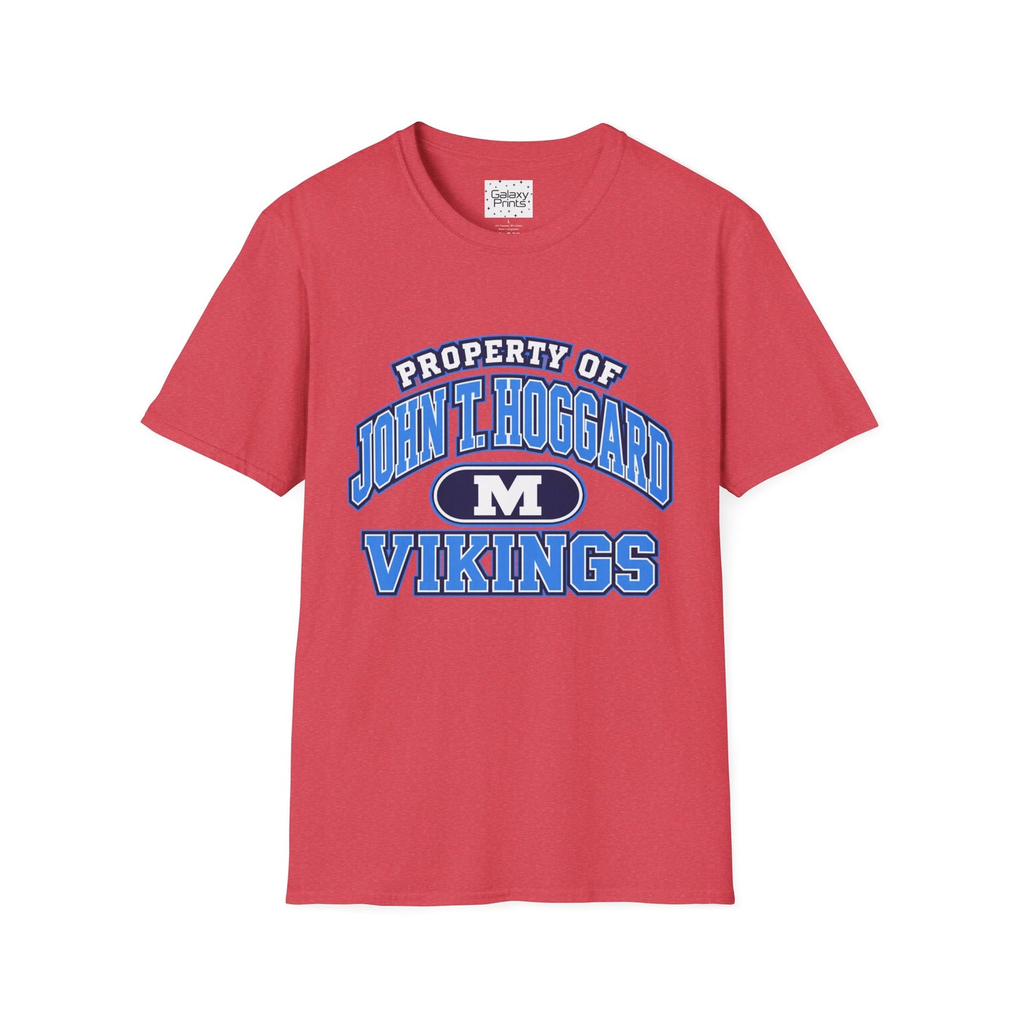 Property of JTH Vikings T‑Shirt M — Viking in Power Circle back - Hoggard School Spirit Tee