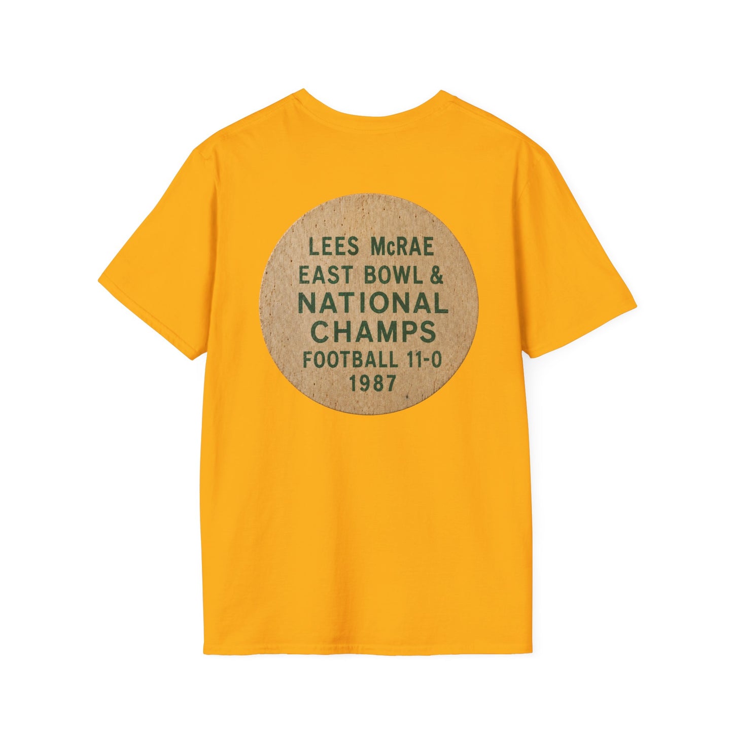 Lees-McRae College Bobcats Vintage Football T-Shirt — Forever Undefeated - Wooden Nickel / Chip