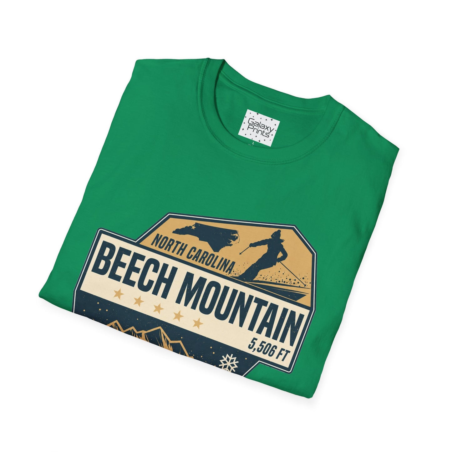 Beech Mountain T‑Shirt — North Carolina Ski & Mountain Vintage Badge (5,506 ft)