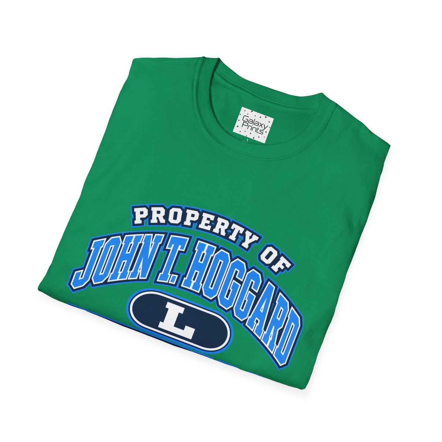 Property of JTH Vikings T‑Shirt L — Viking in Power Circle back - Hoggard School Spirit Tee