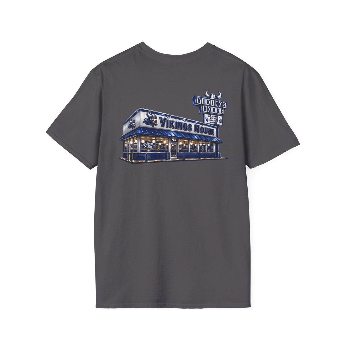 Vikings House - Getting Served — Hoggard School Spirit Tee - Scattered Smothered Covered