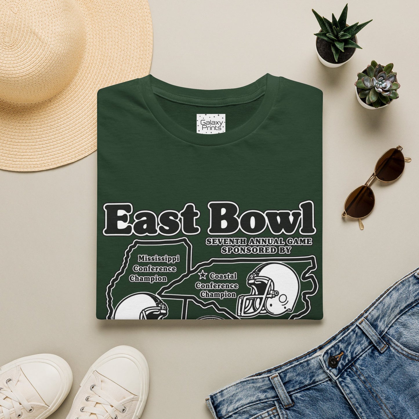 1986 East Bowl Vintage Football T-Shirt — Retro Game Day Tee (East Bowl, Lees McRae)