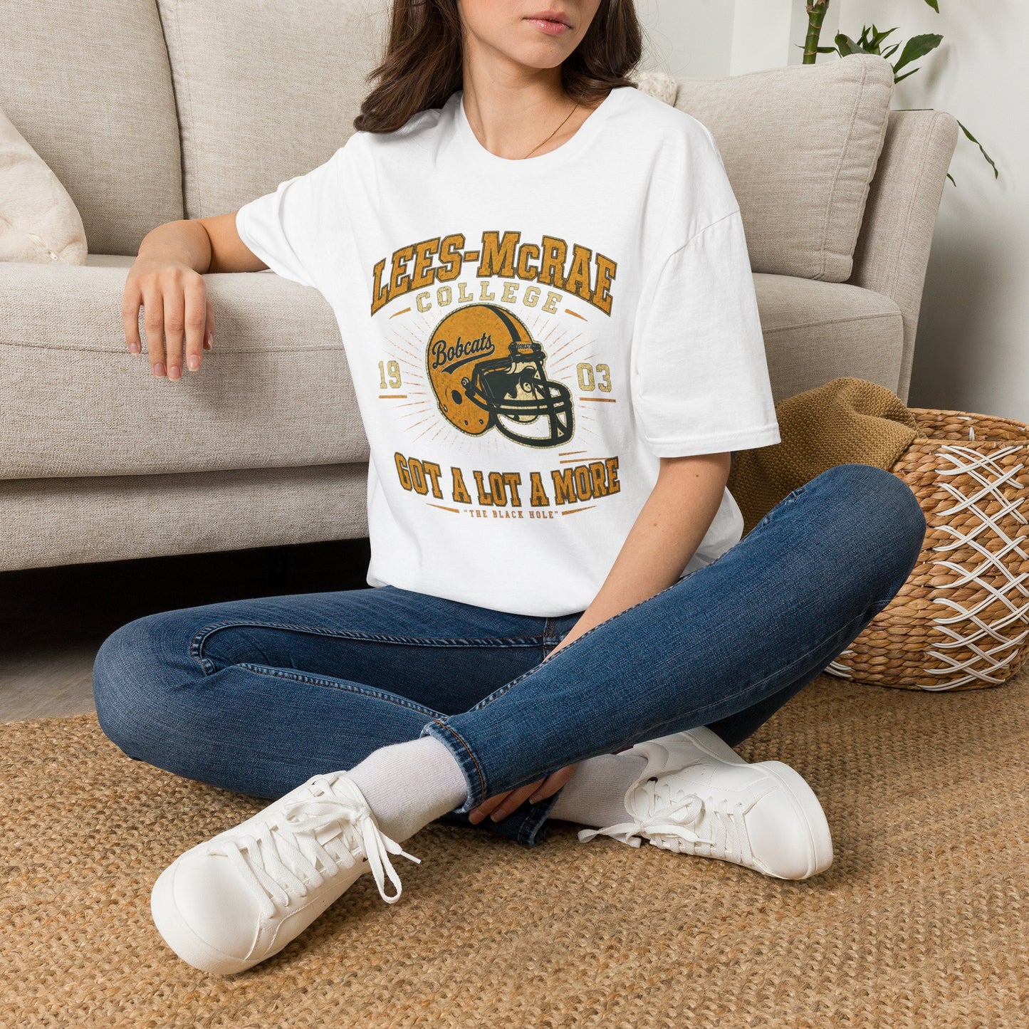 Lees-McRae College Bobcats Vintage Football T-Shirt — Got A Lot A More - The Black Hole