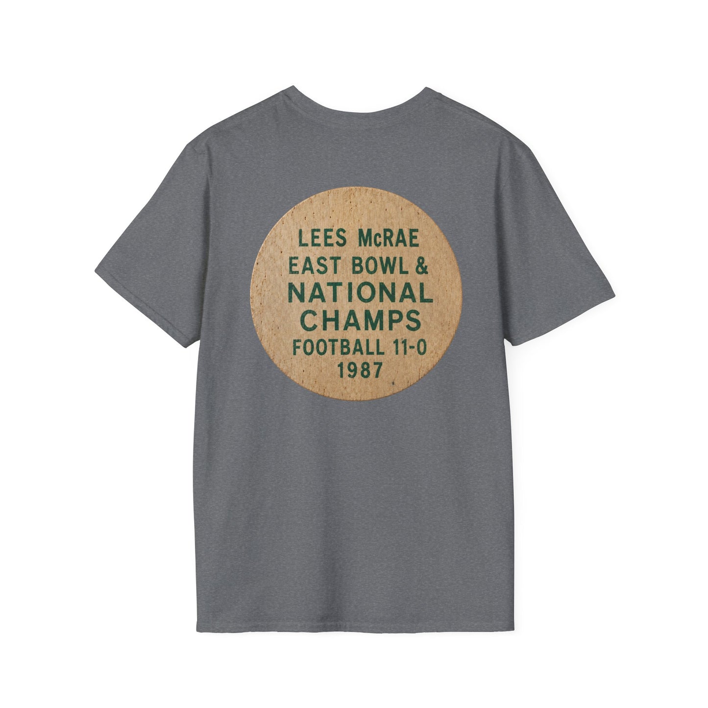 Lees-McRae College Bobcats Vintage Football T-Shirt — Forever Undefeated - Wooden Nickel / Chip
