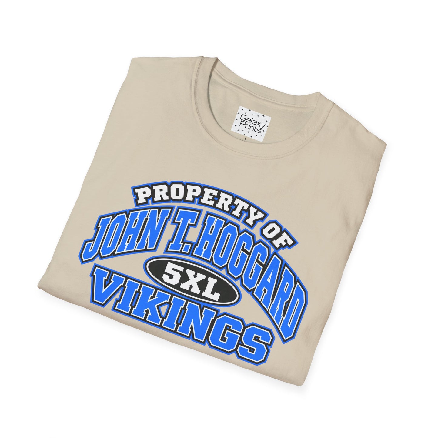 Property of JTH Vikings T‑Shirt 5XL — Viking in Power Circle back - Hoggard School Spirit Tee