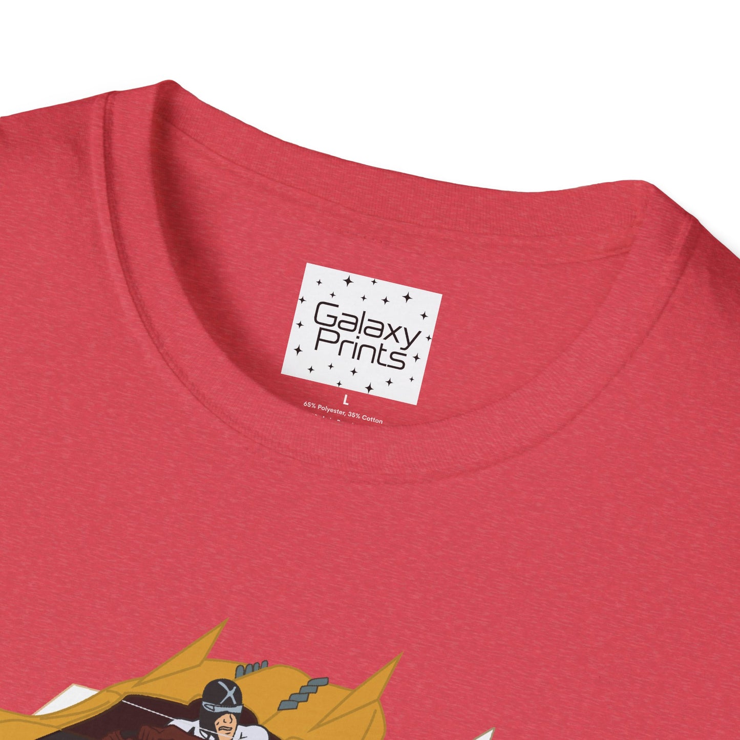 Unisex T-Shirt - POP Culture - 'The MACH 5 and Racer X from the Cartoon SPEED RACER - Go Speed Racer, Go Speed Racer, Go Speed Racer, Goooo'