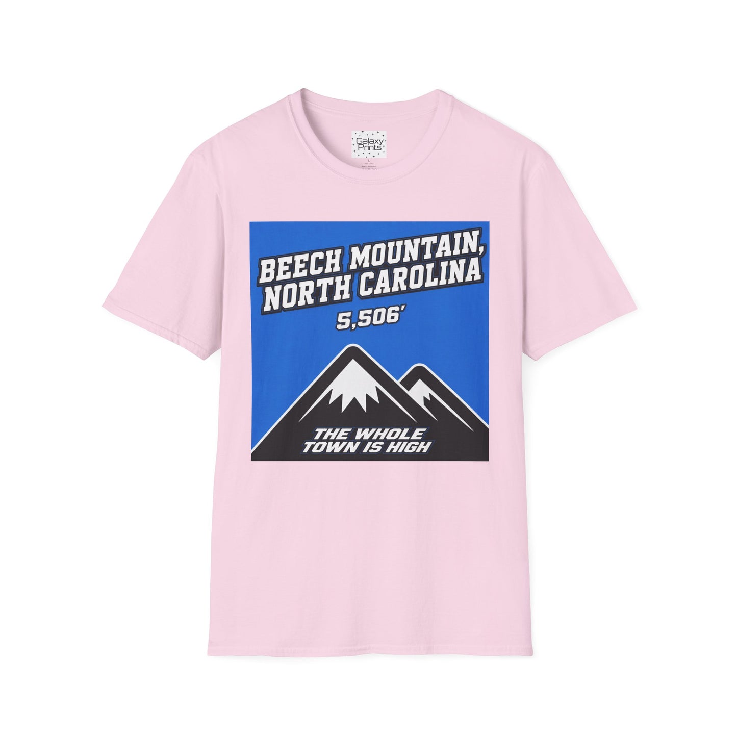 Beech Mountain, NC - The whole town is High T-Shirt — 5,506' Mountain Souvenir Tee