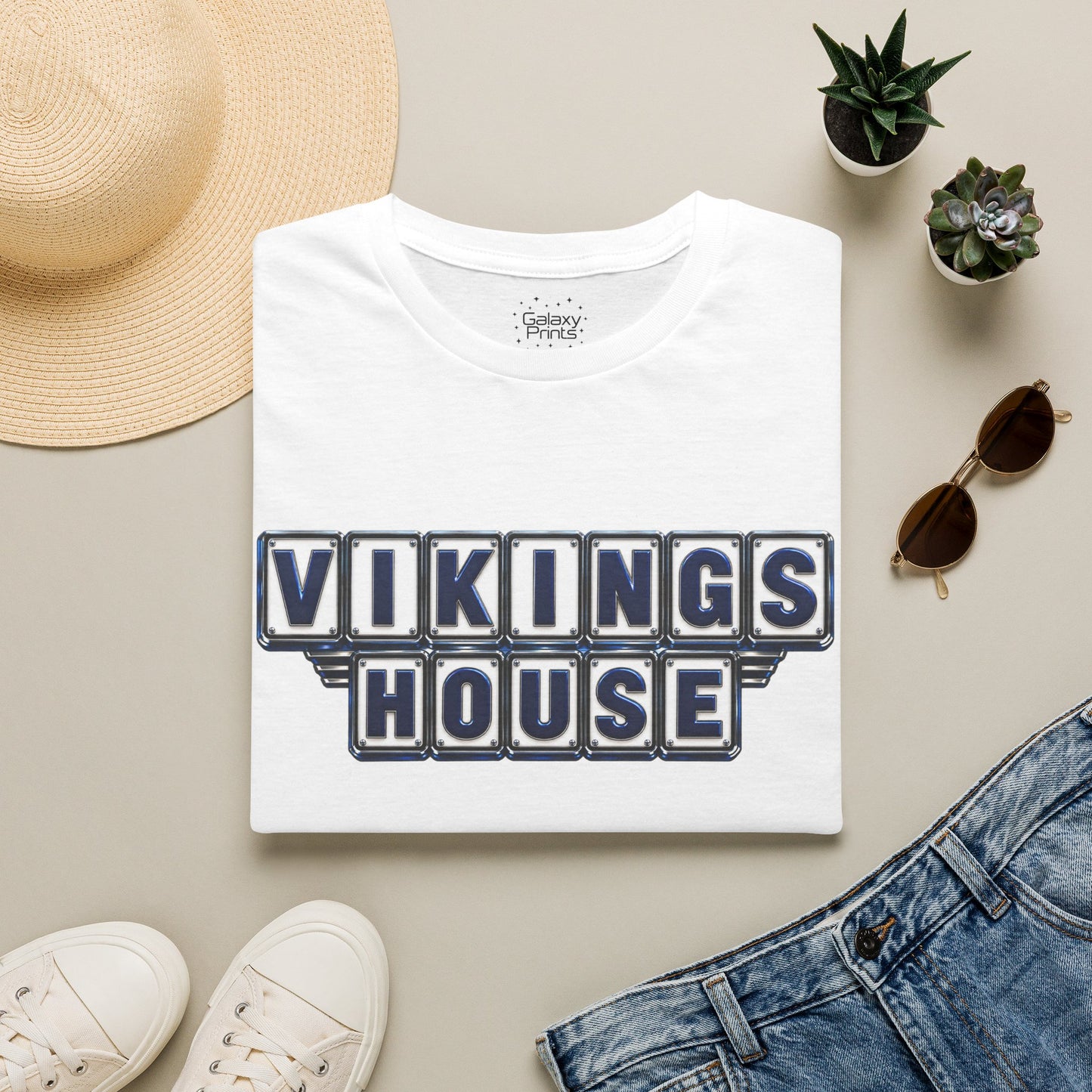 Vikings House - Getting Served — Hoggard School Spirit Tee - Scattered Smothered Covered