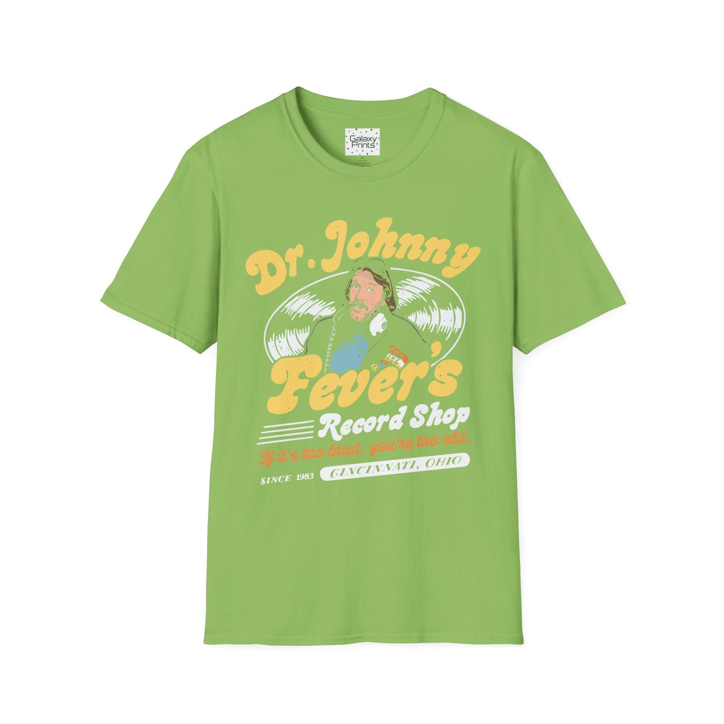 Unisex T-Shirt - POP Culture - 'From the HIT TV Show WKRP in Cincinnati - Dr. Johnny Fever's Record Shop'