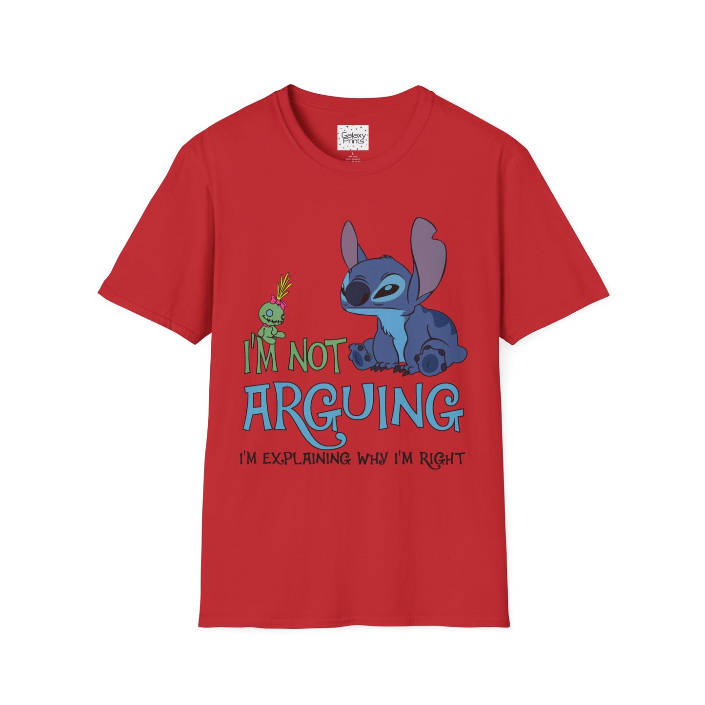 Unisex T-Shirt - Disney Inspired - 'Stich Not Arguing'