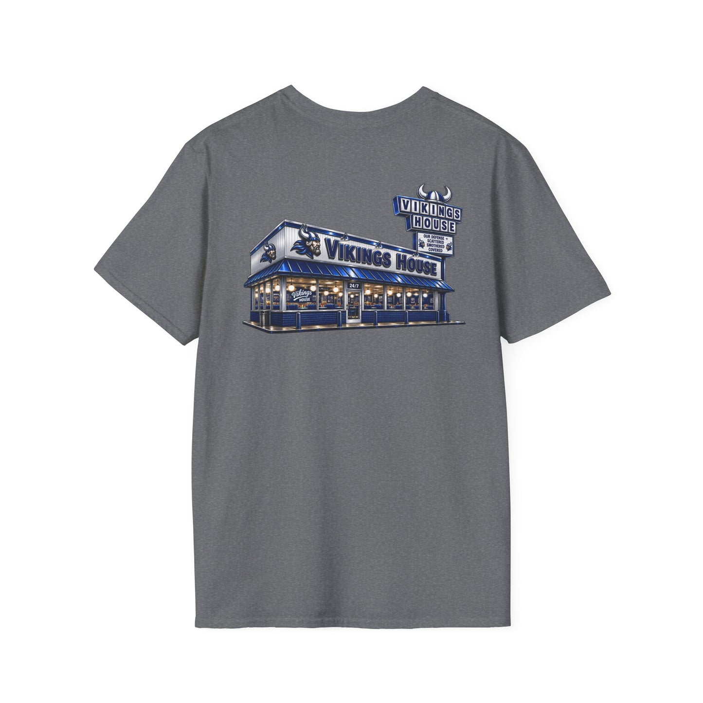 Vikings House - Getting Served — Hoggard School Spirit Tee - Scattered Smothered Covered
