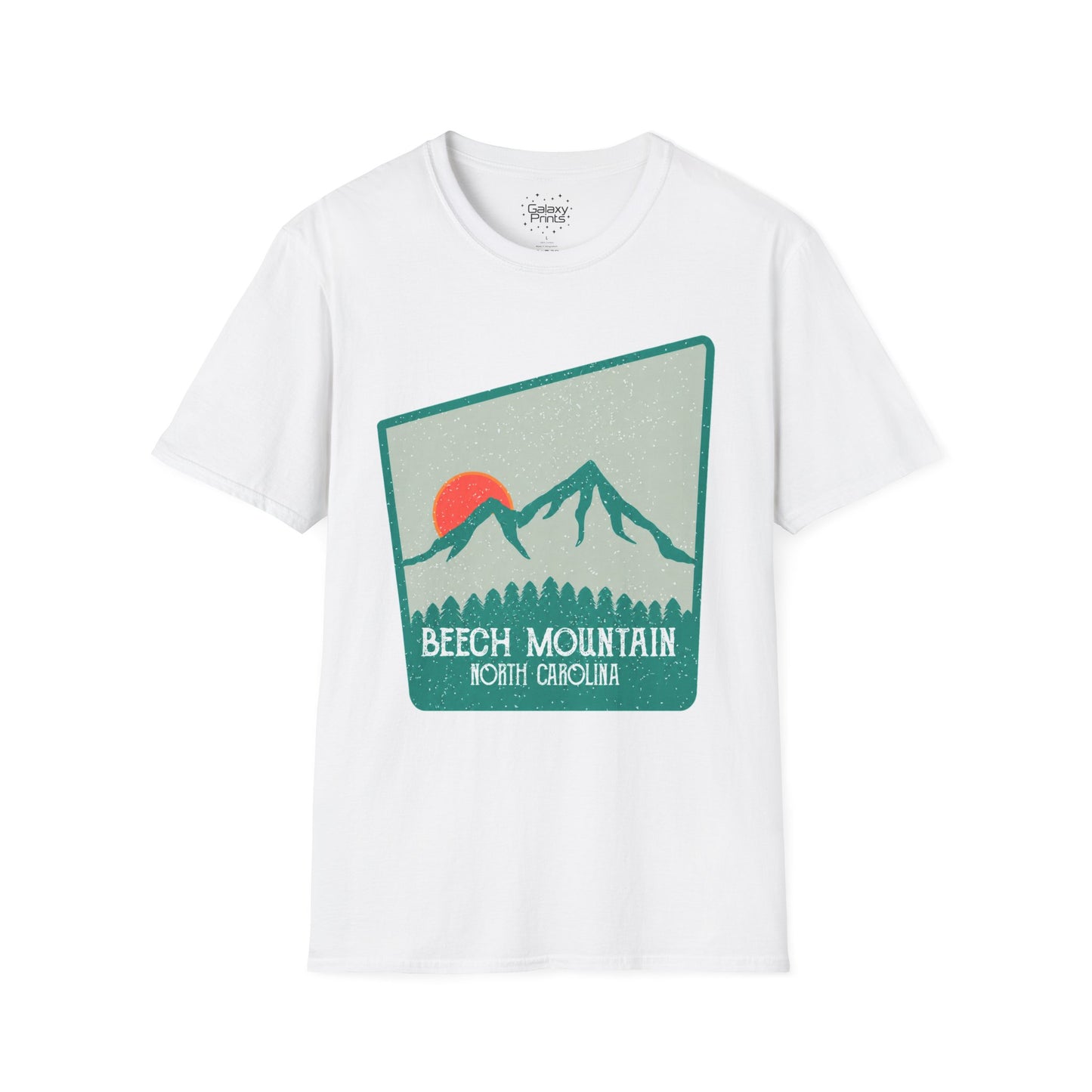 Beech Mountain NC Let it Snow T-Shirt — Retro Mountain Sunrise Snow Tee