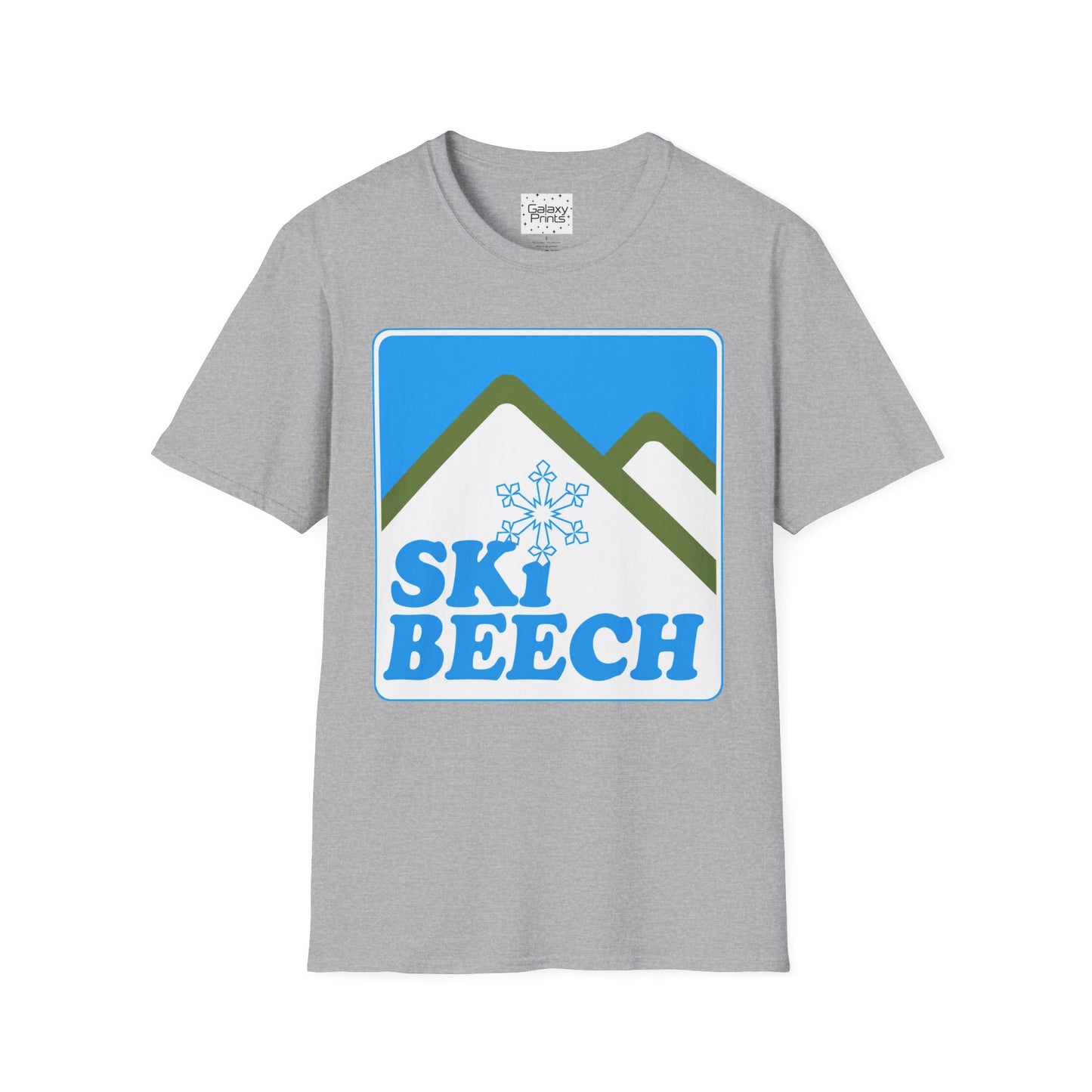 Retro Ski Beech T‑Shirt — Vintage Beech Mountain Snowflake Ski Tee