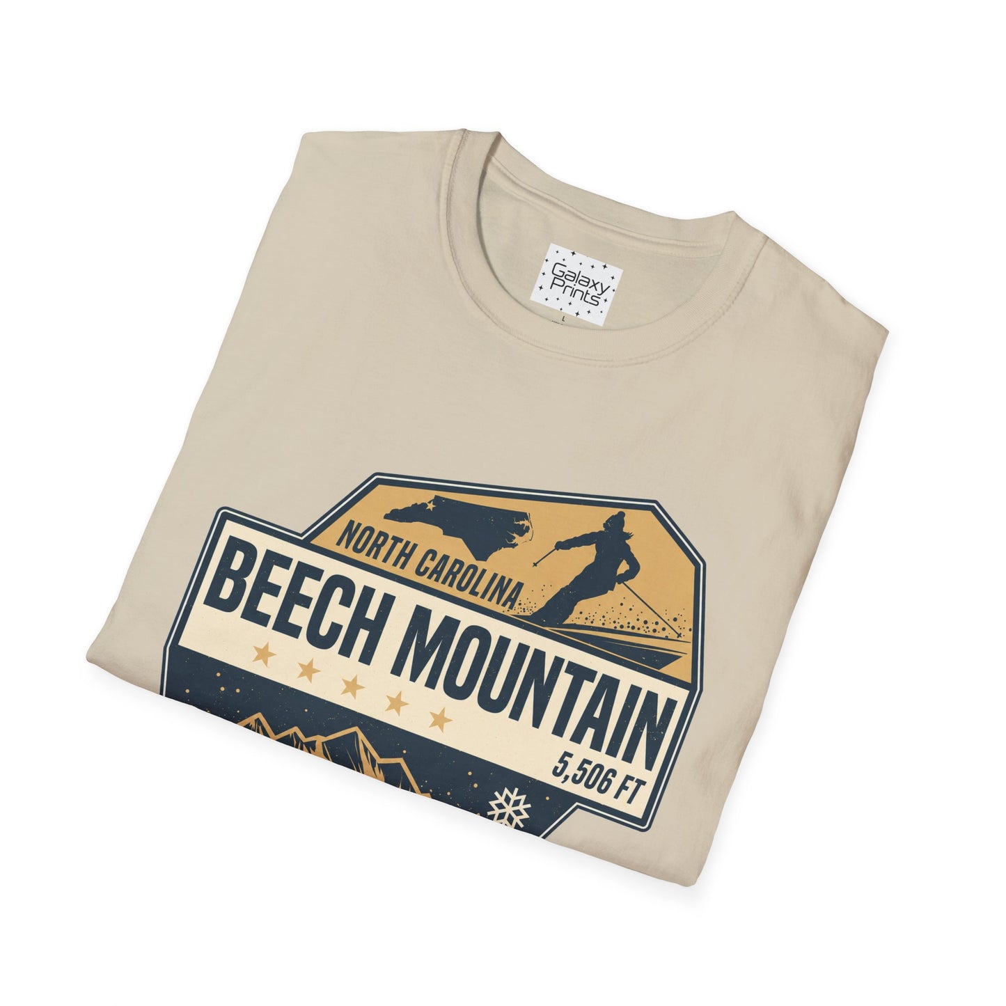 Beech Mountain T‑Shirt — North Carolina Ski & Mountain Vintage Badge (5,506 ft)