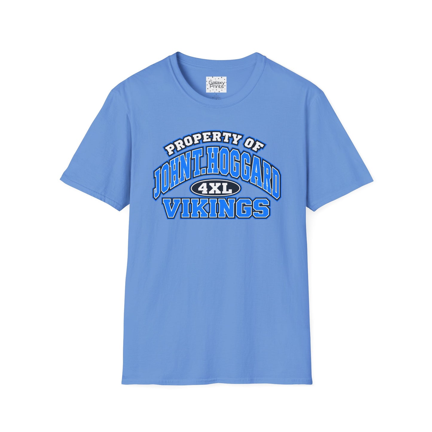 Property of JTH Vikings T‑Shirt 4XL — Viking in Power Circle back - Hoggard School Spirit Tee